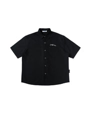 Rope Print Relaxed Shirt - Black