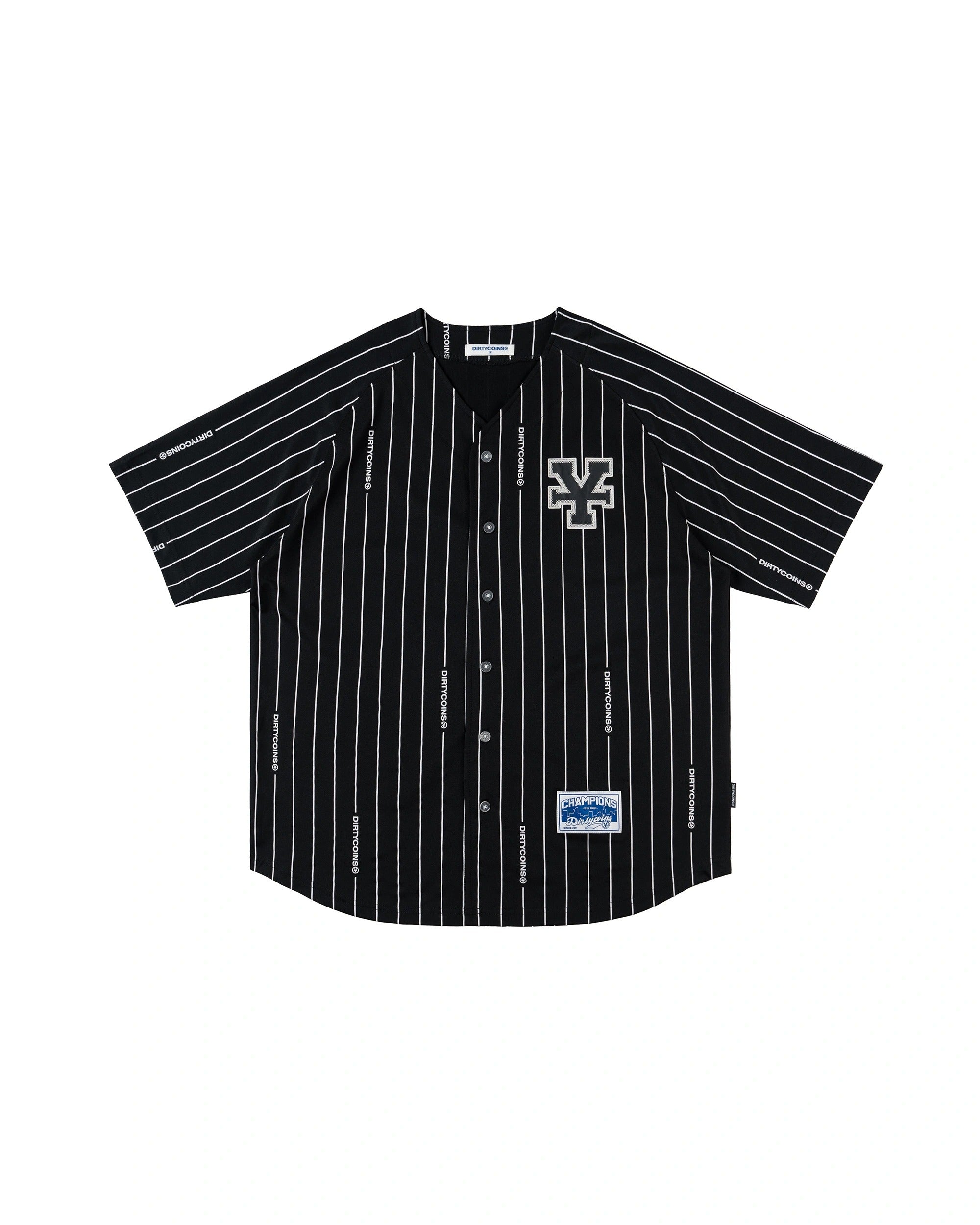 Shirts Baseball Black Striped