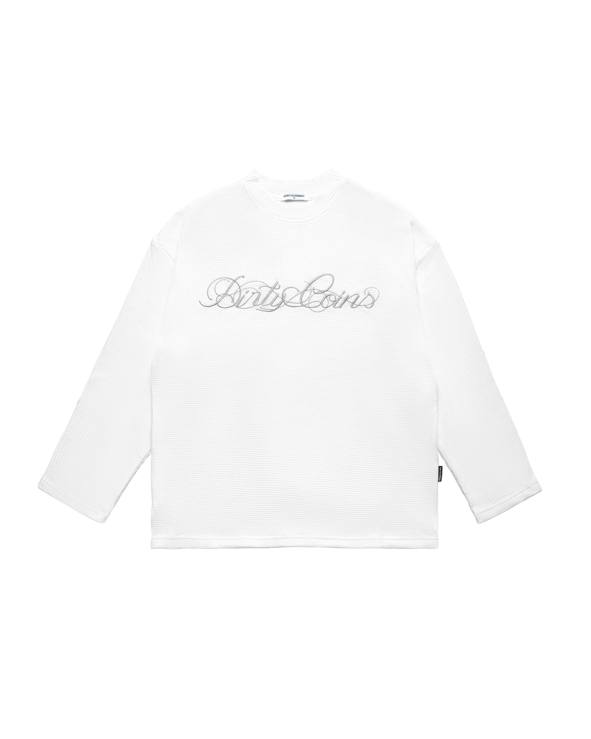 DirtyCoins Script Waffle Long Sleeve T-Shirt