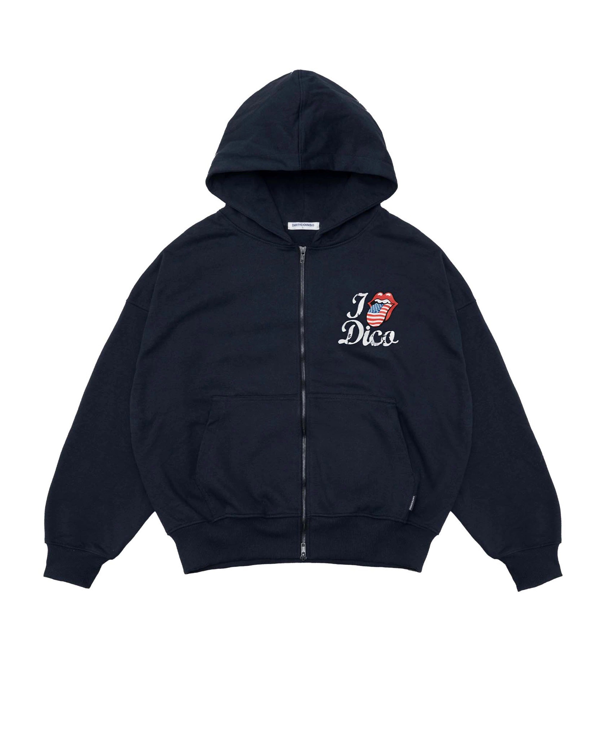 DCxRS American Tongue Zip-Up Hoodie Navy