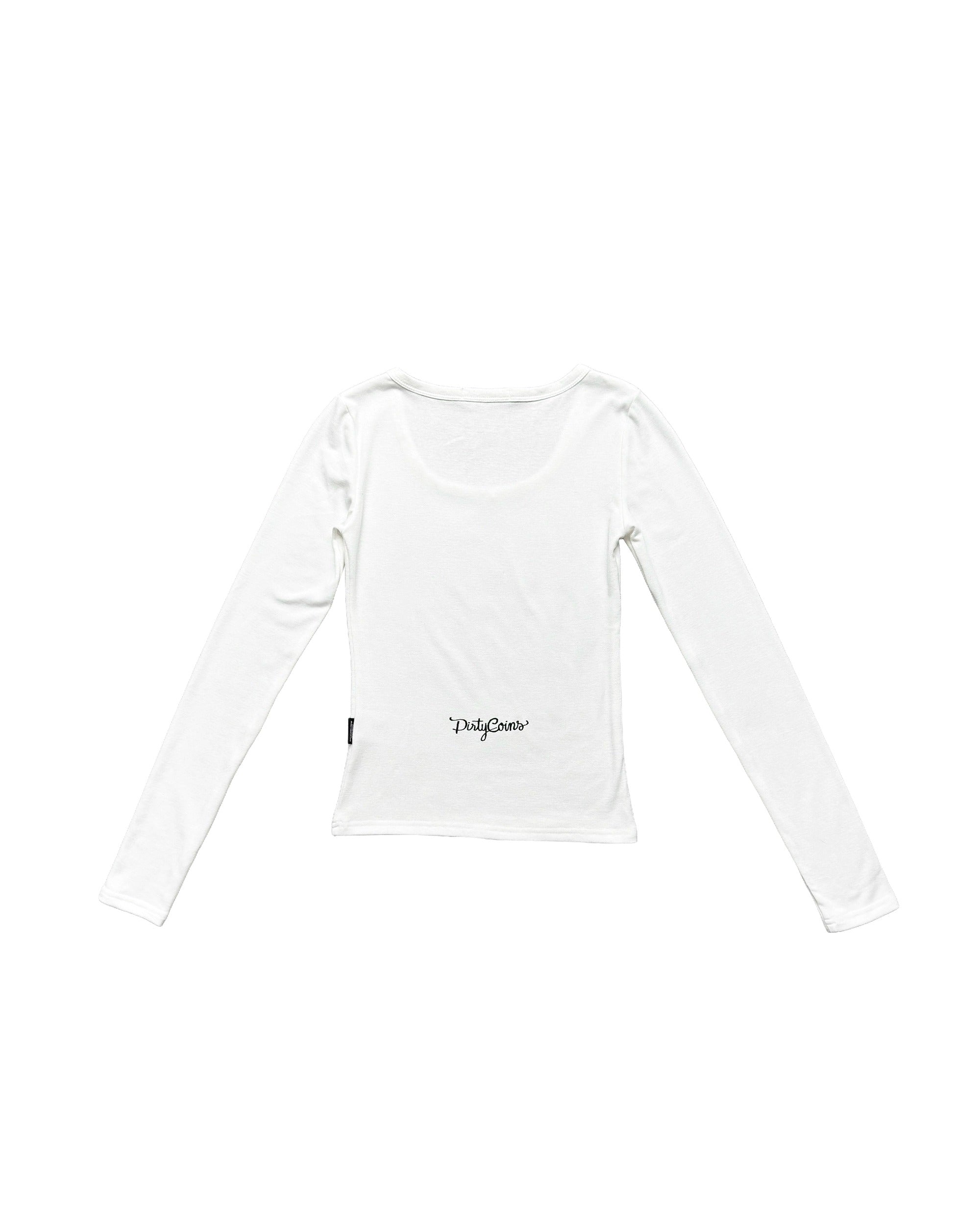 DCxRS Spectrum Night Fitted LS Baby Tee White