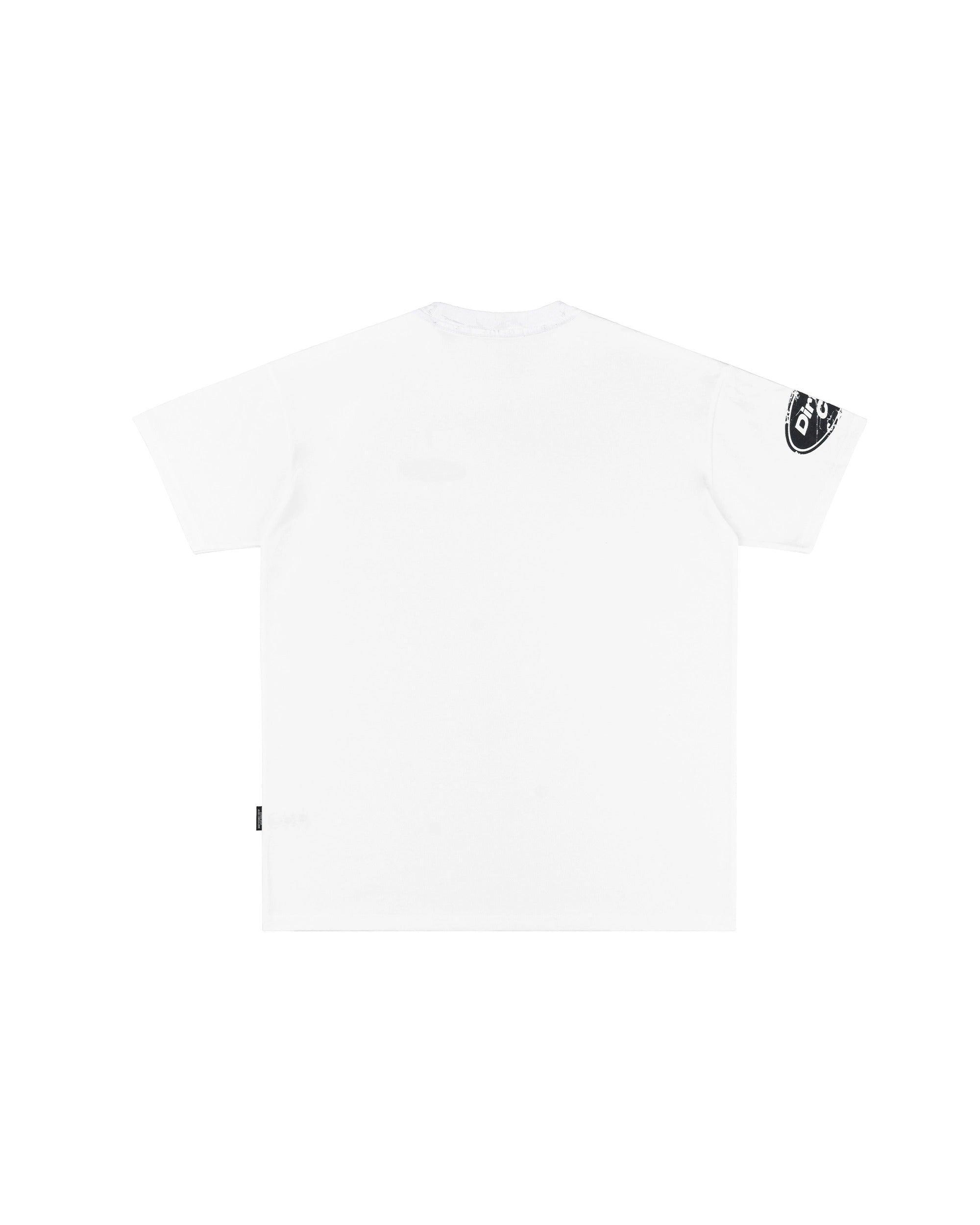 DirtyCoins Stripe Tee Trompe Loeil Print T-Shirt White