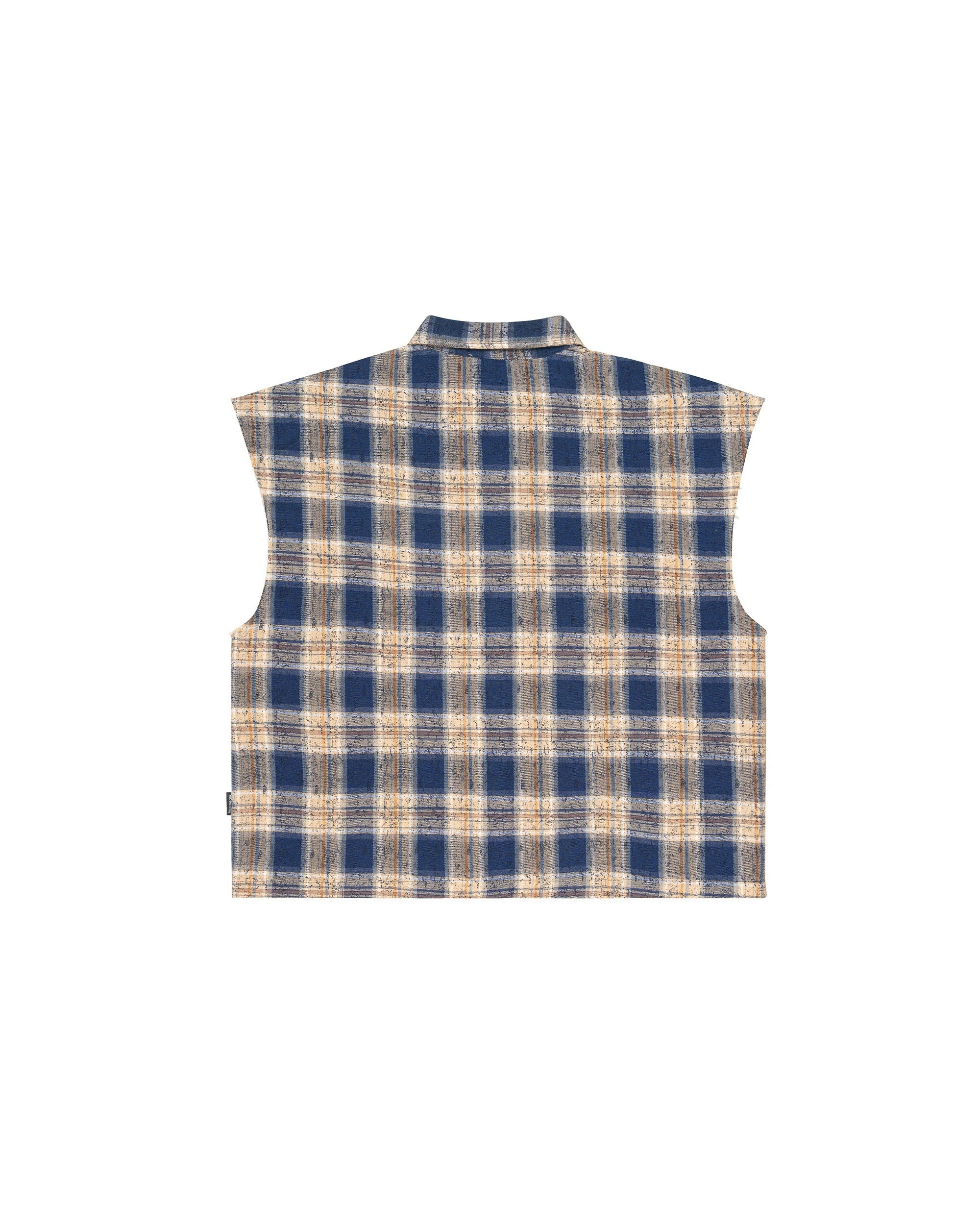 Dico Star Embroidery Sleeveless Flannel Navy Sand