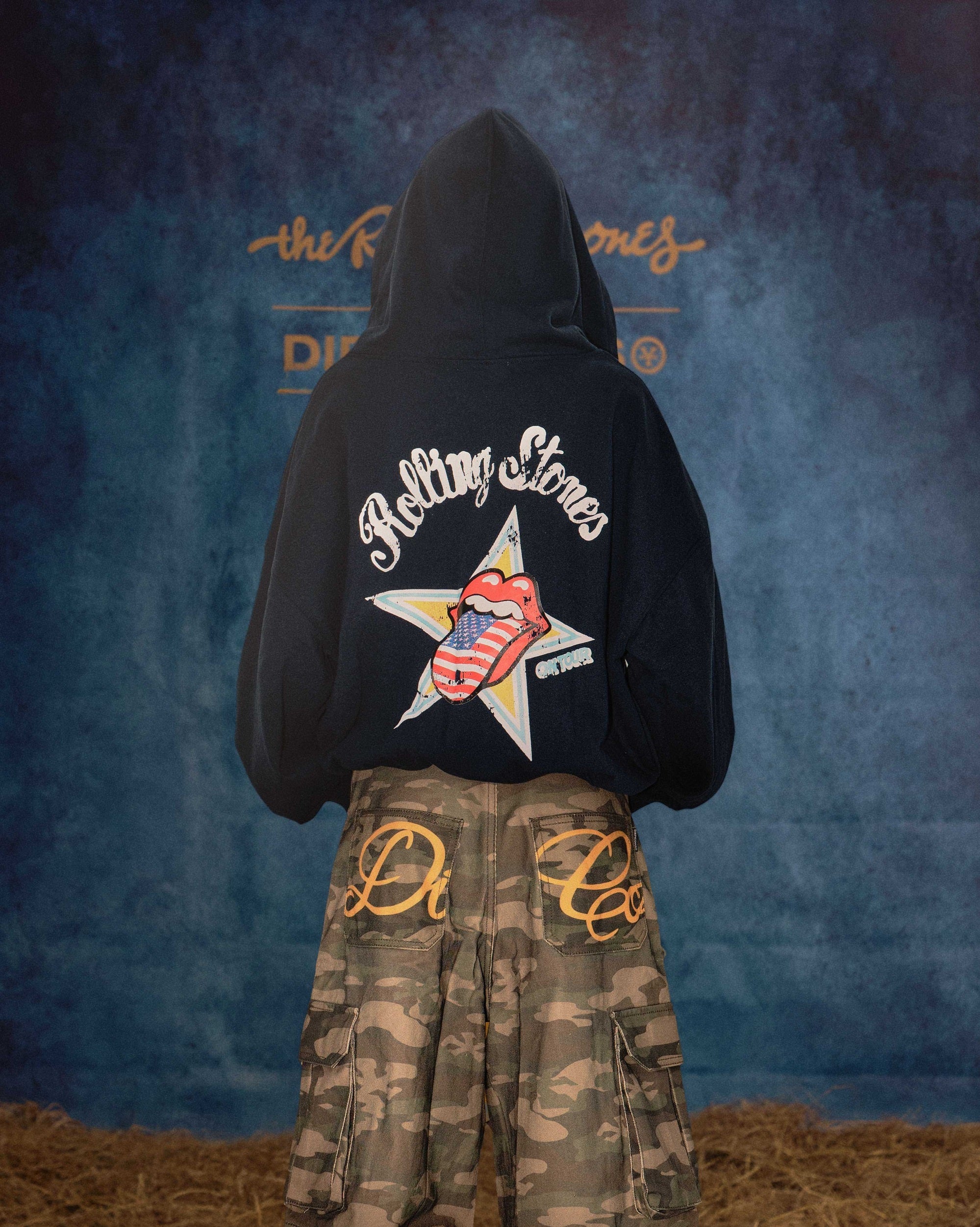 DCxRS American Tongue Zip-Up Hoodie Navy