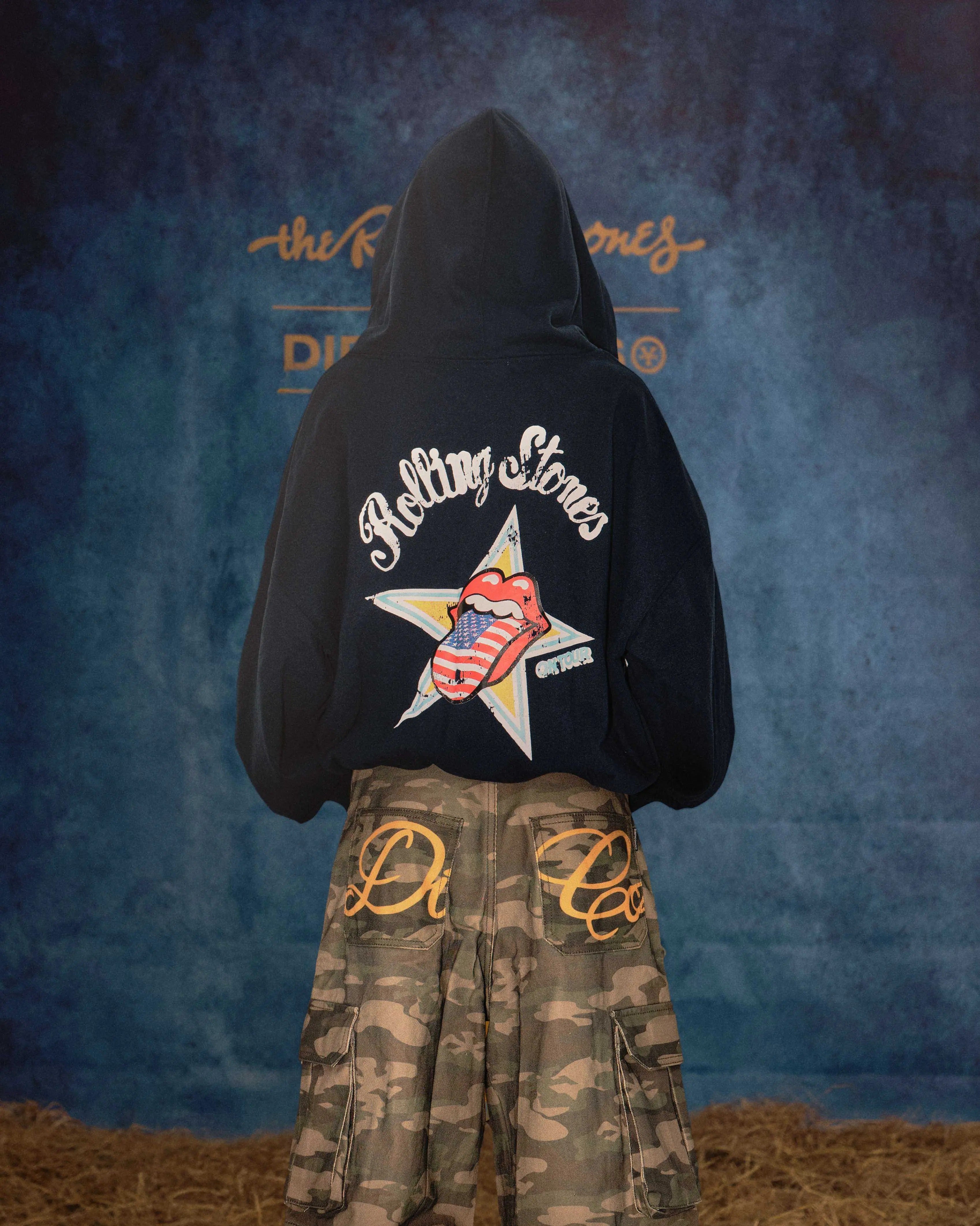 DCxRS American Tongue Zip-Up Hoodie Navy