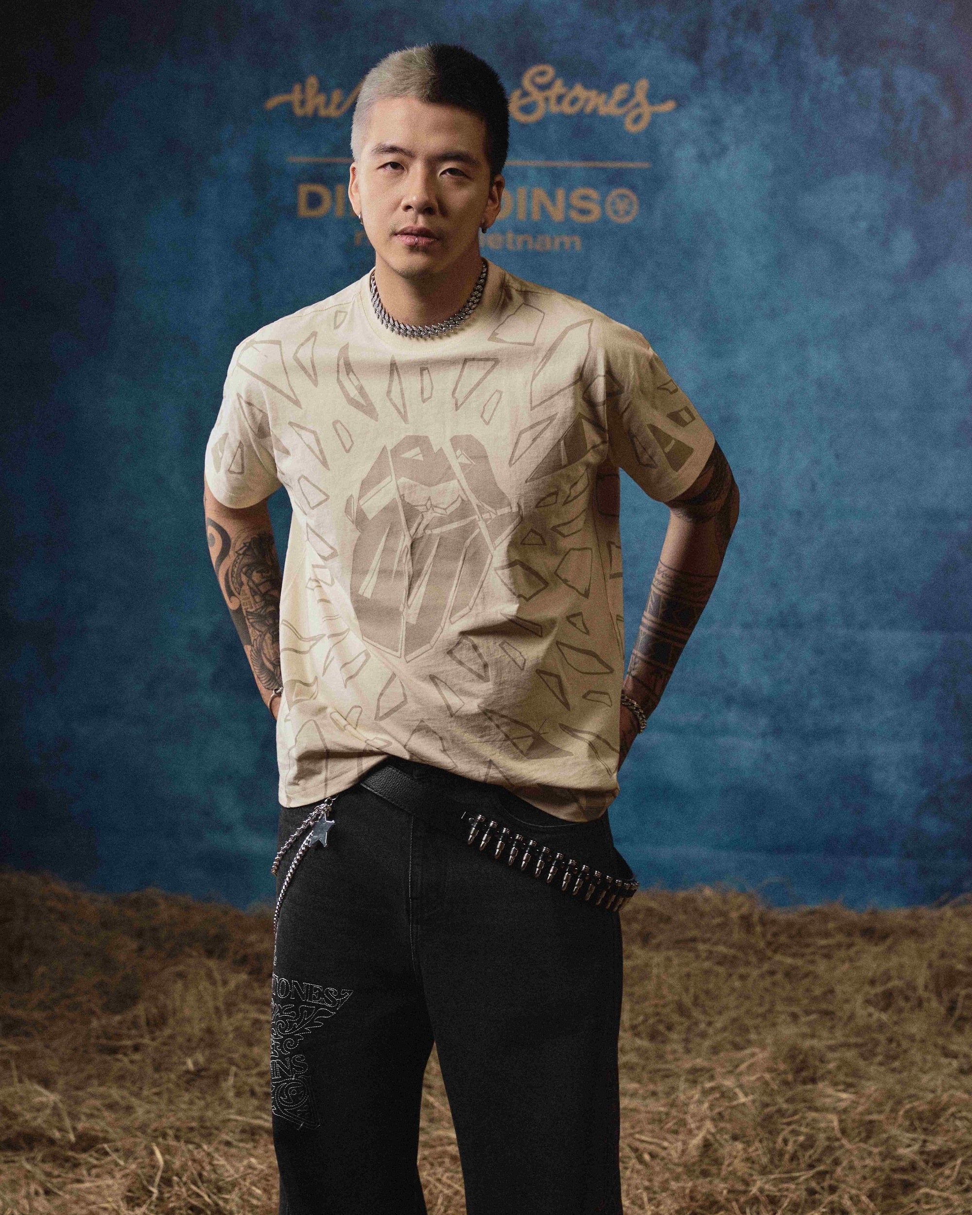 DCxRS Breaking Printed T-Shirt Cream