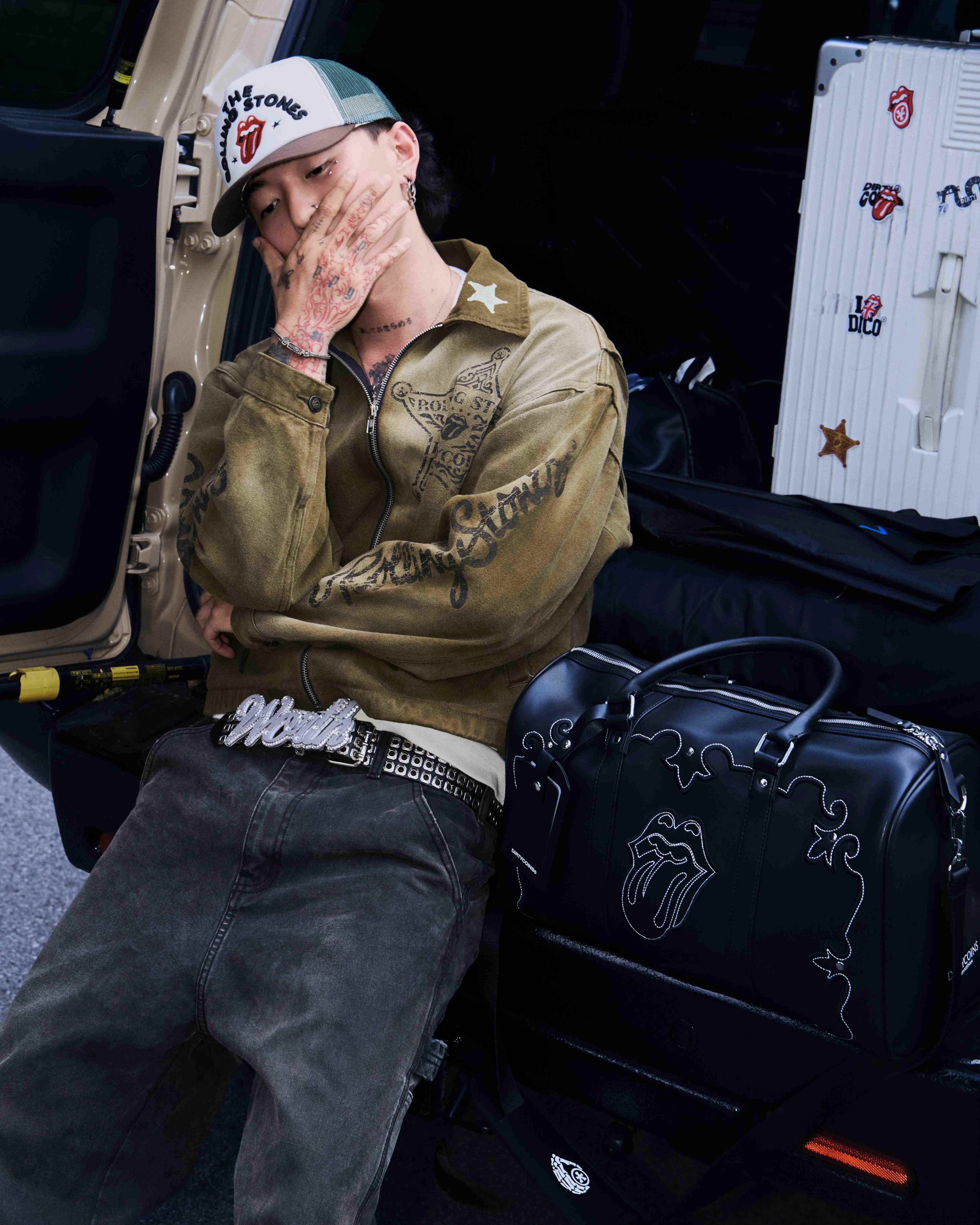 DCxRS Tongue Embroidery Mesh Cap Green