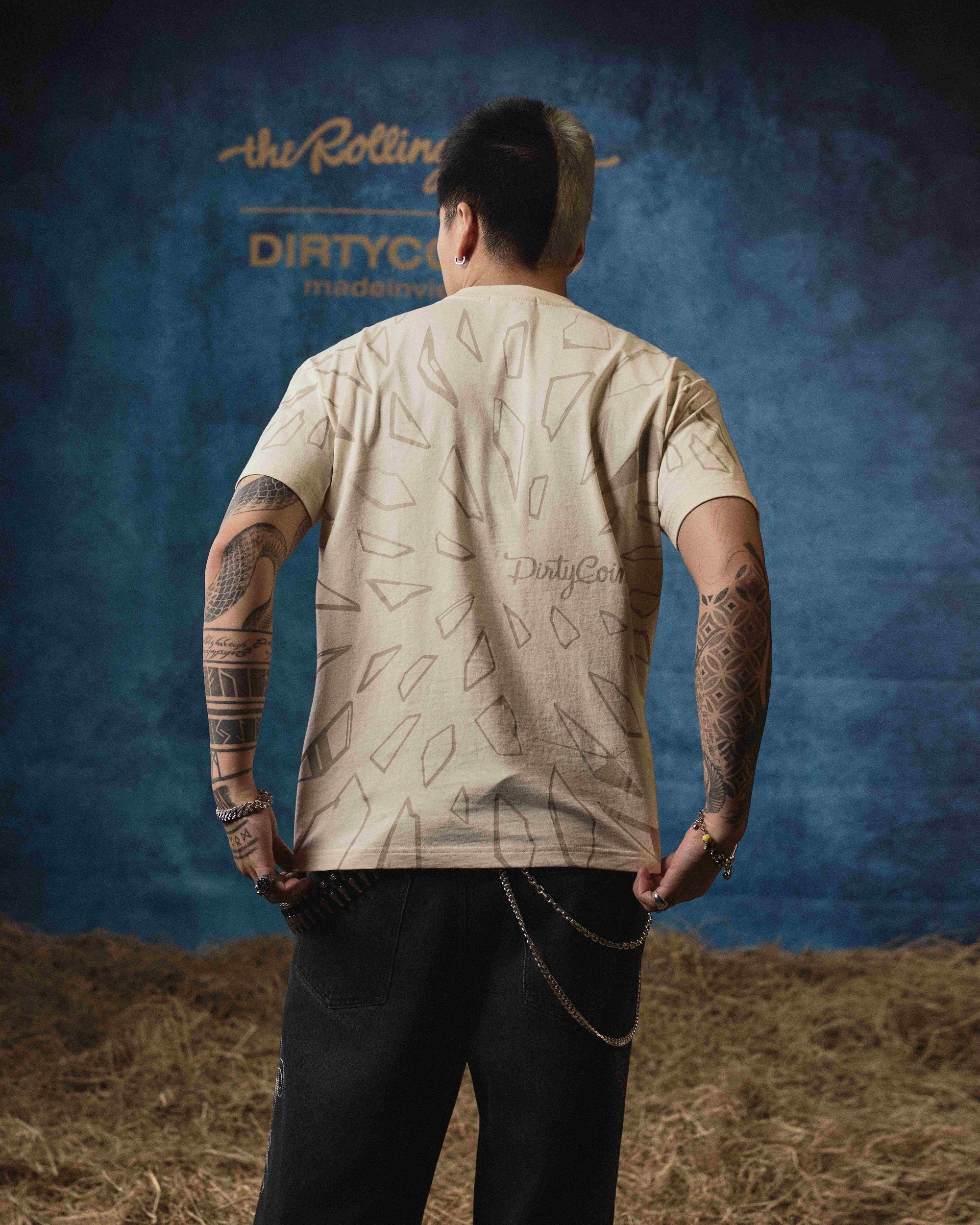 DCxRS Breaking Printed T-Shirt Cream