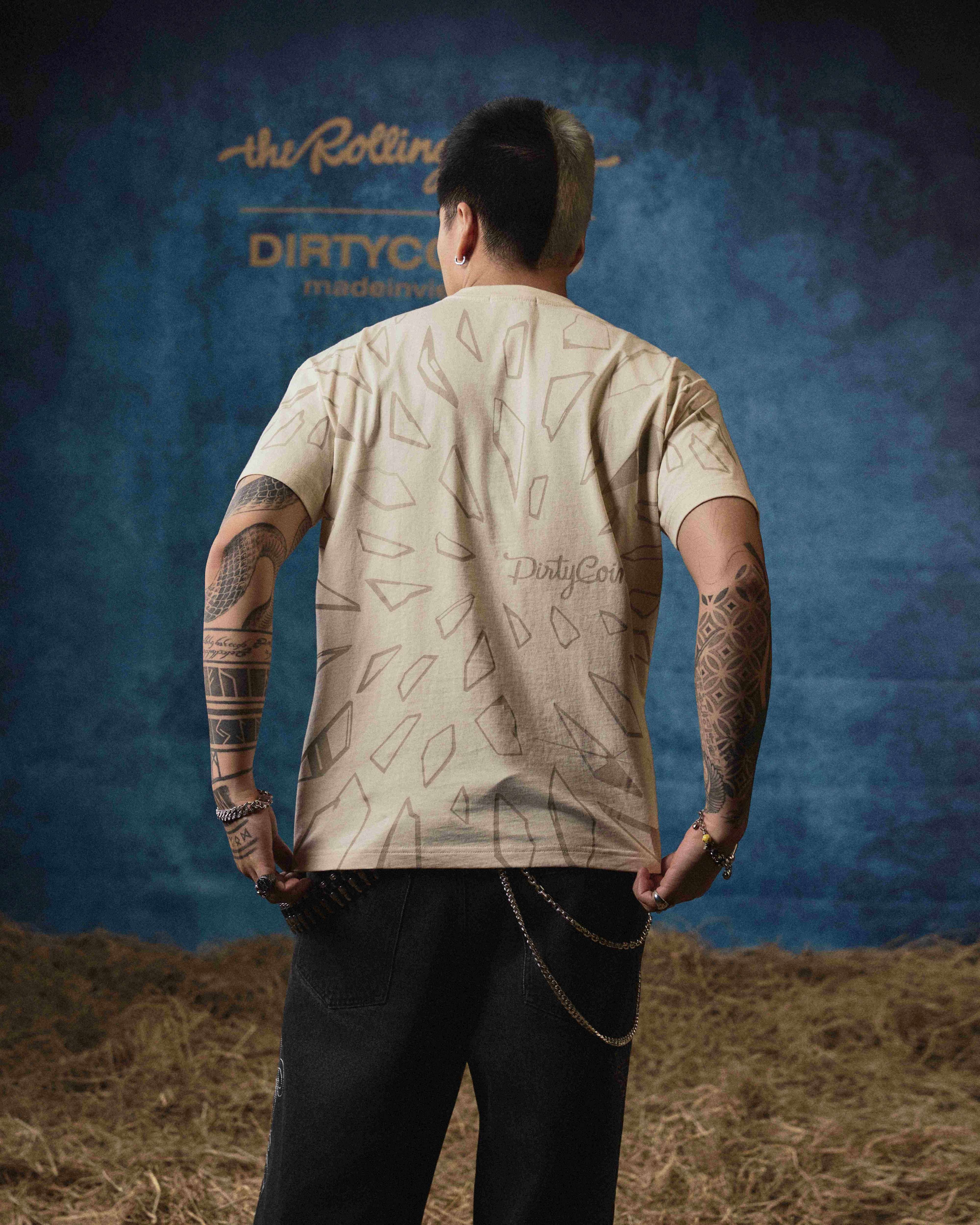 DCxRS Breaking Printed T-Shirt Cream