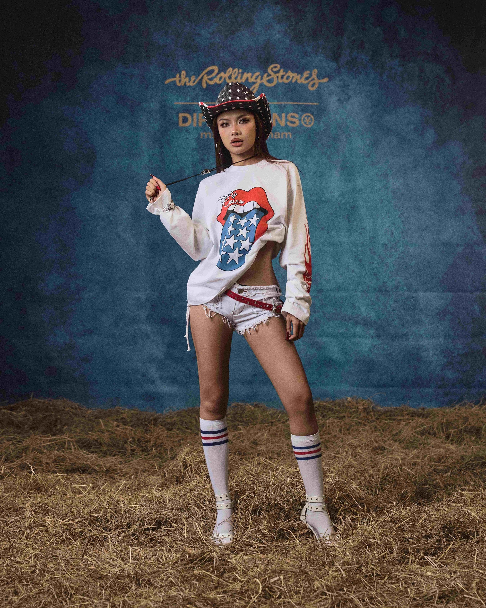 DCxRS Flame Tongue LS T-Shirt White