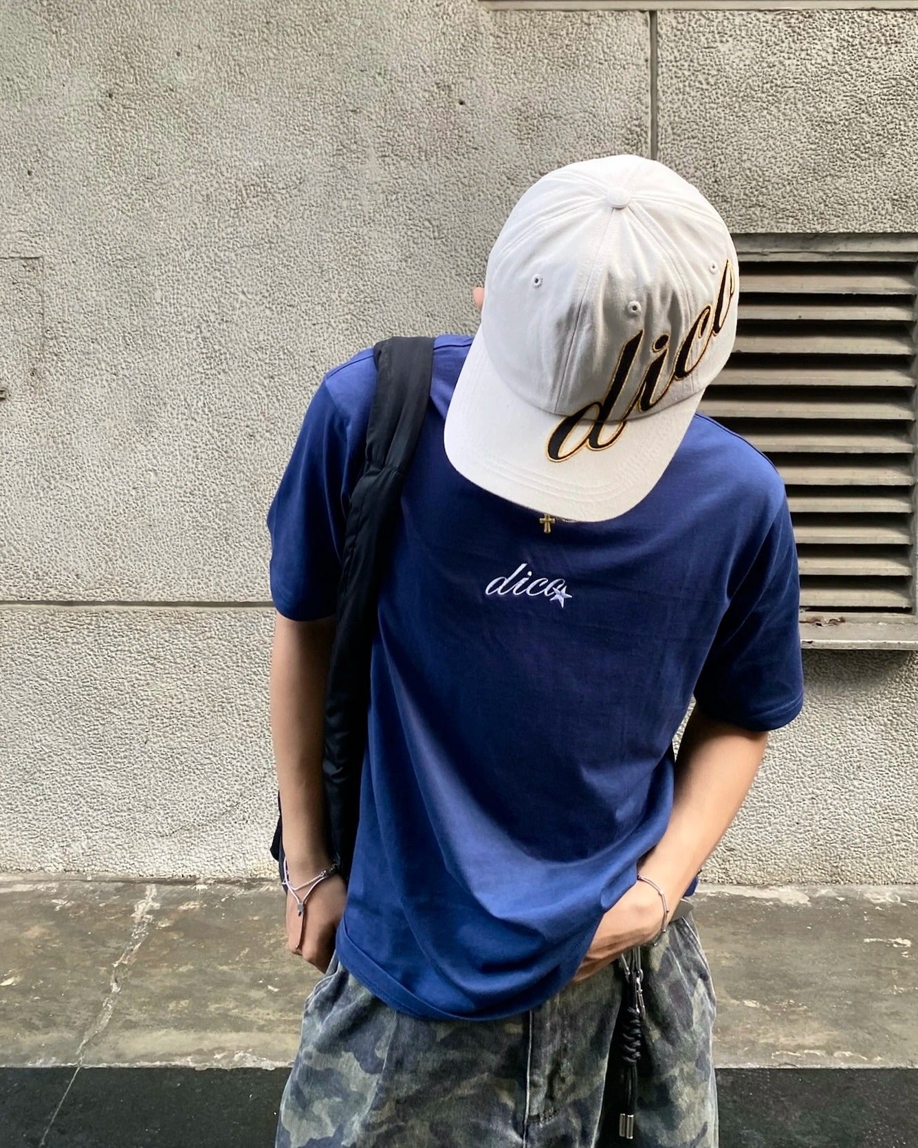 Cap Dico Script Embroidery Cream