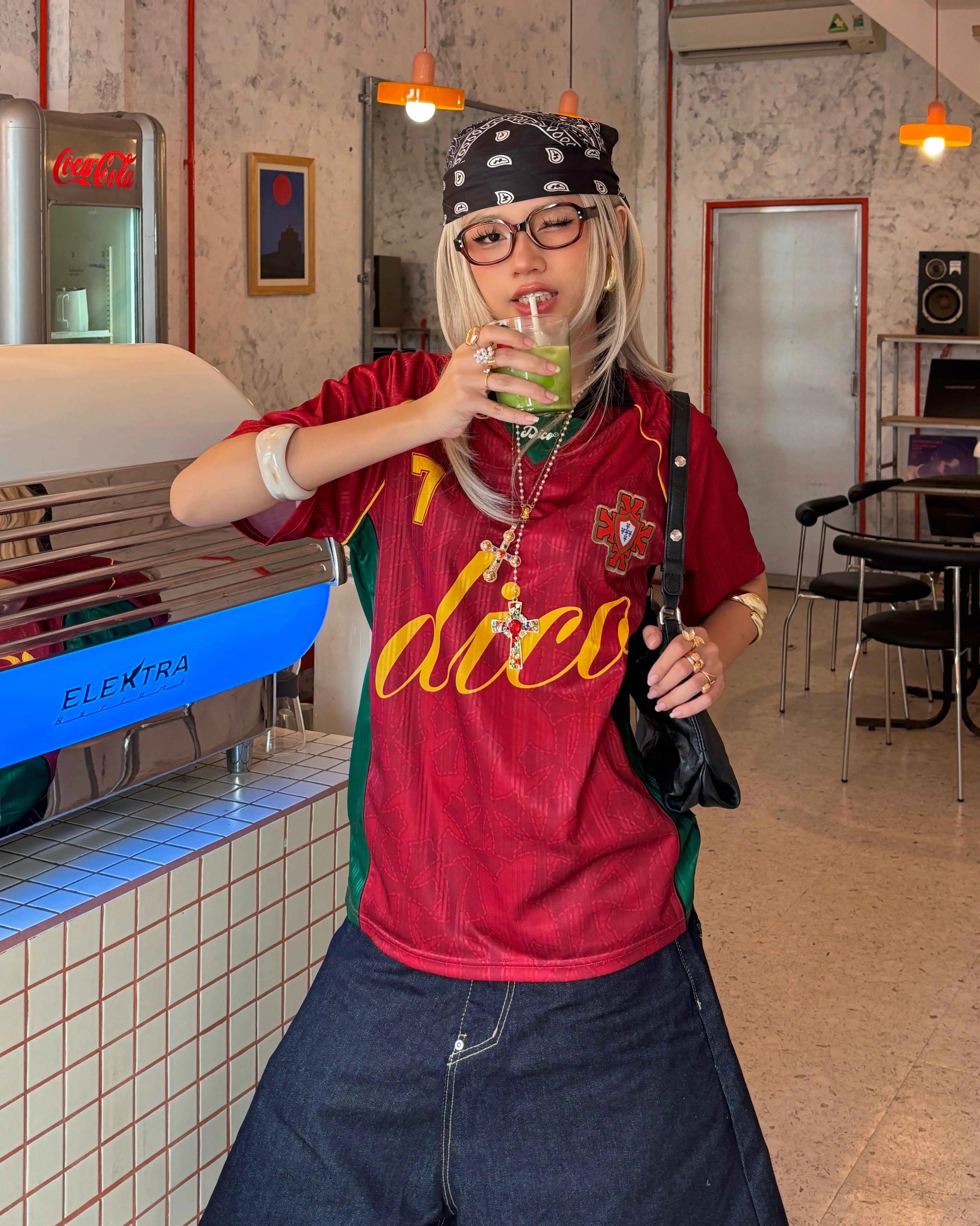 DirtyCoins Soccer Jersey Dico Seven Red Green