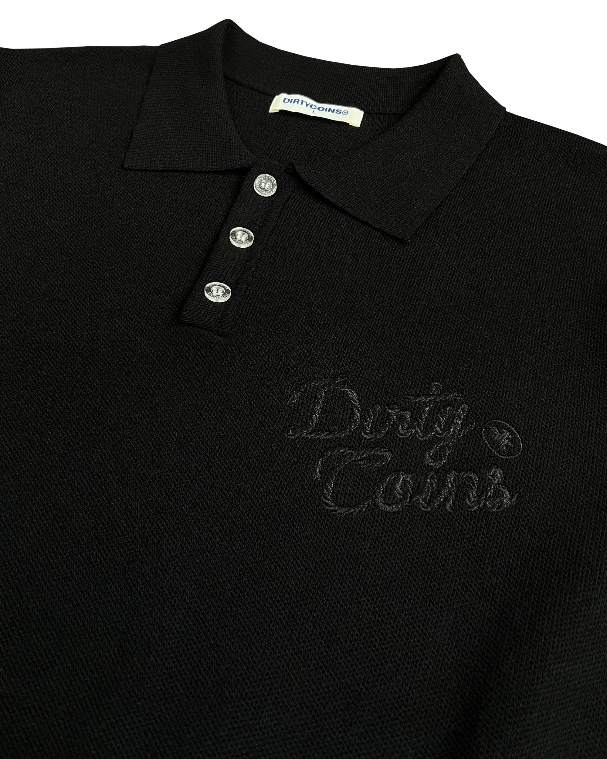 DirtyCoins Rope Embroidery Knit Polo