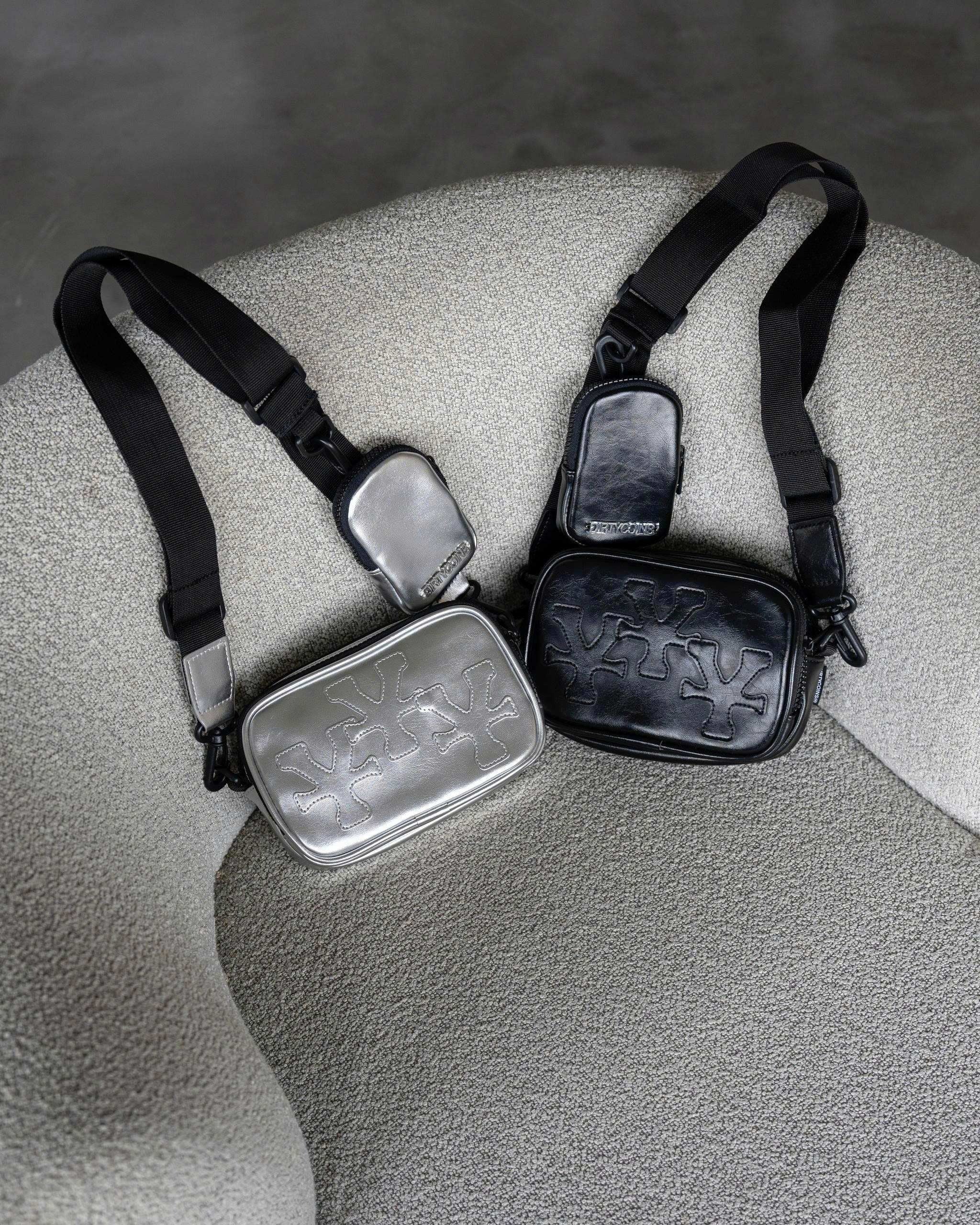 DirtyCoins Logo Patches Crossbody Bag