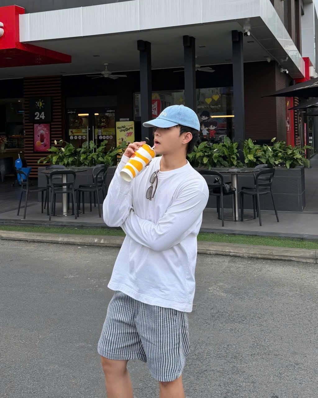 Cap Denim Washed Logo Embroidery