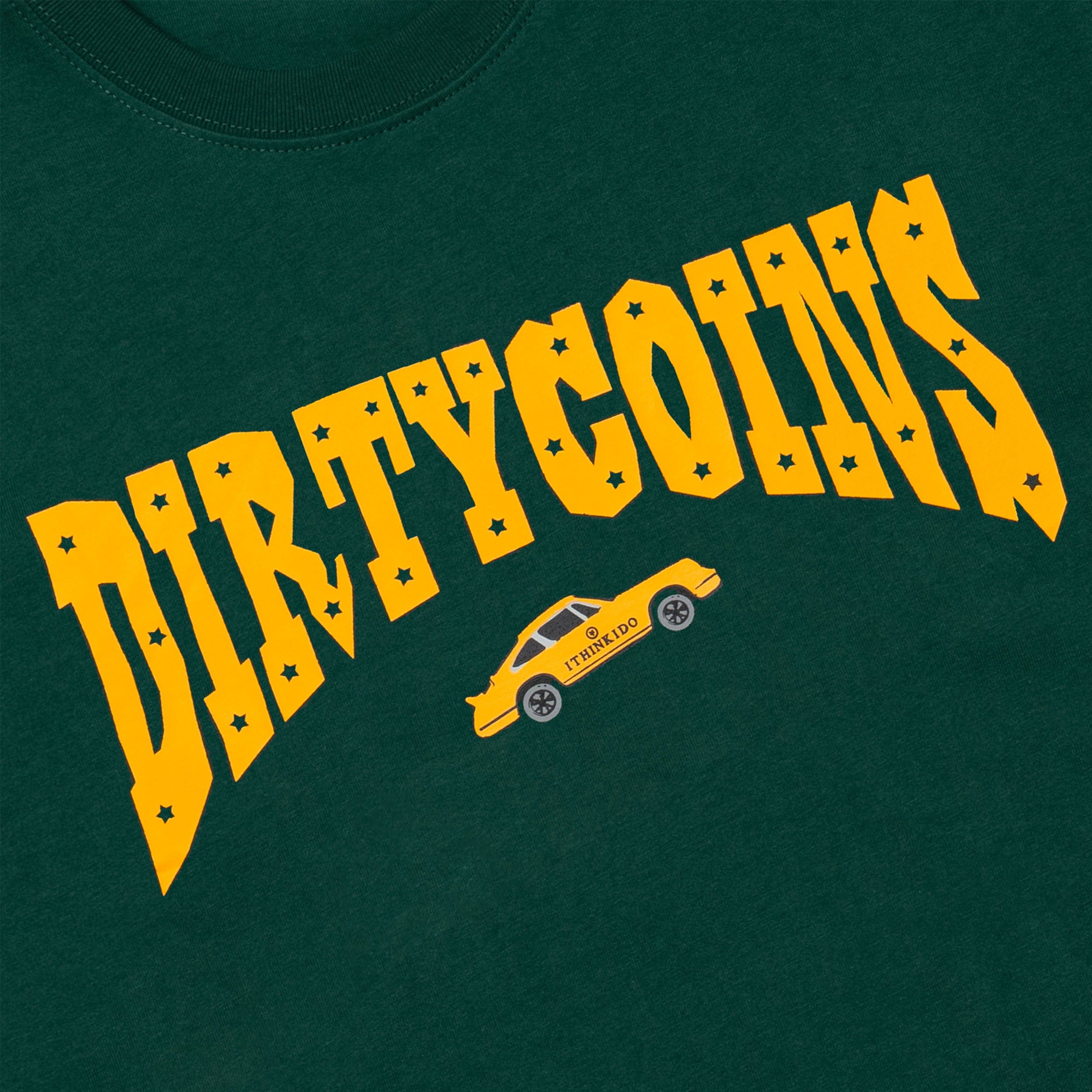 DirtyCoins Western Logo Print T-Shirt Green