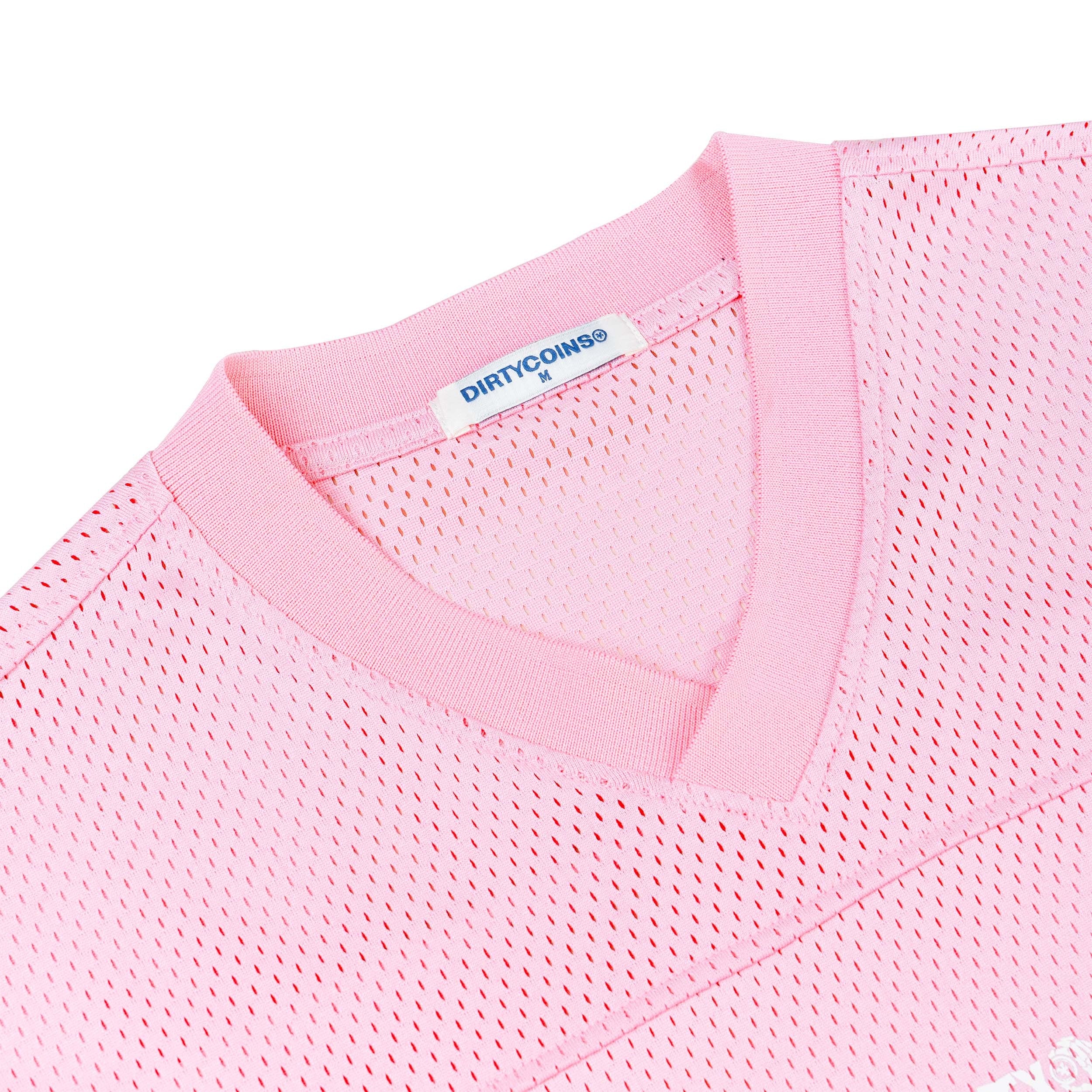 DirtyCoins Y2K Jersey Football Pink