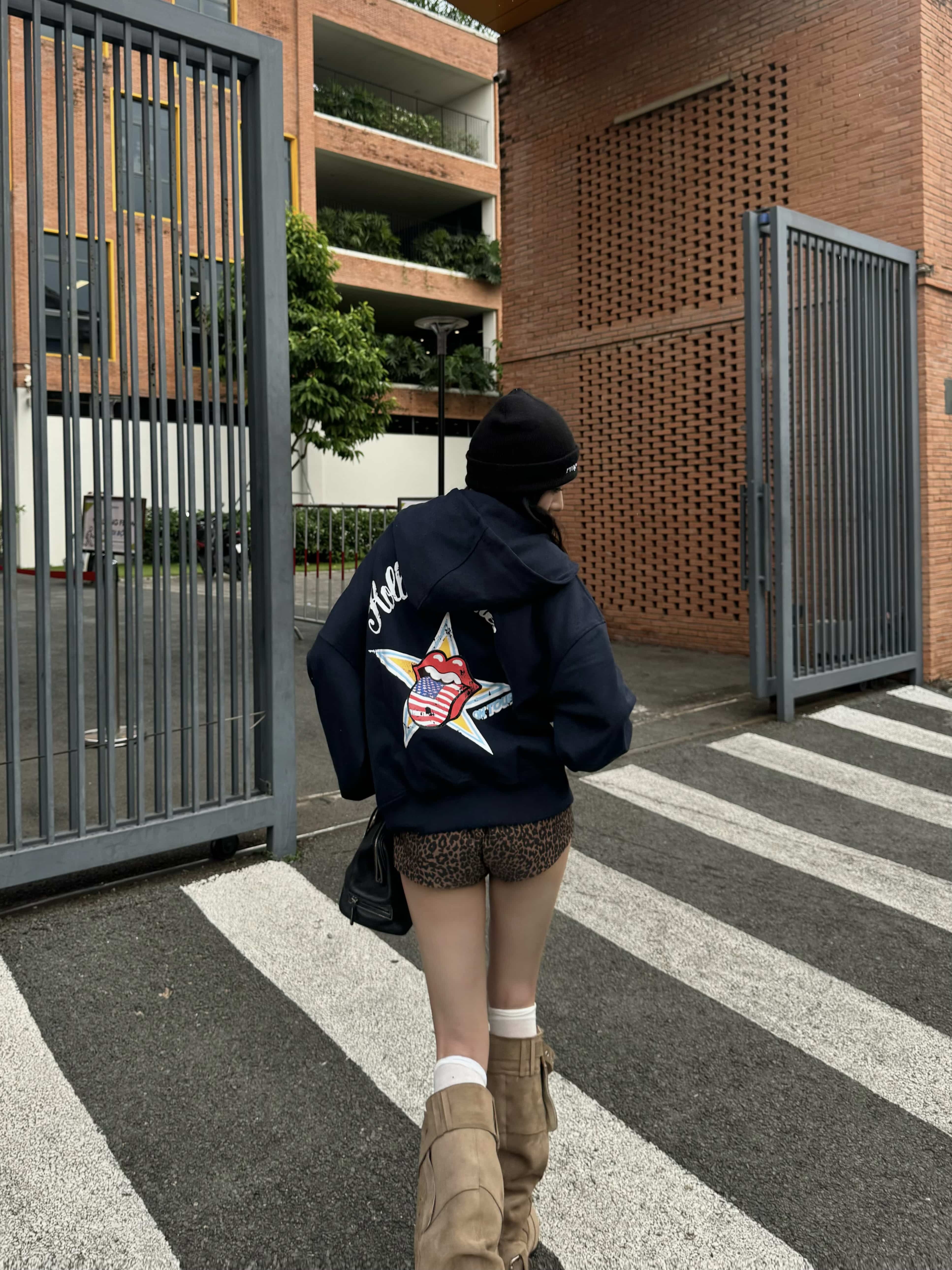 DCxRS American Tongue Zip-Up Hoodie Navy