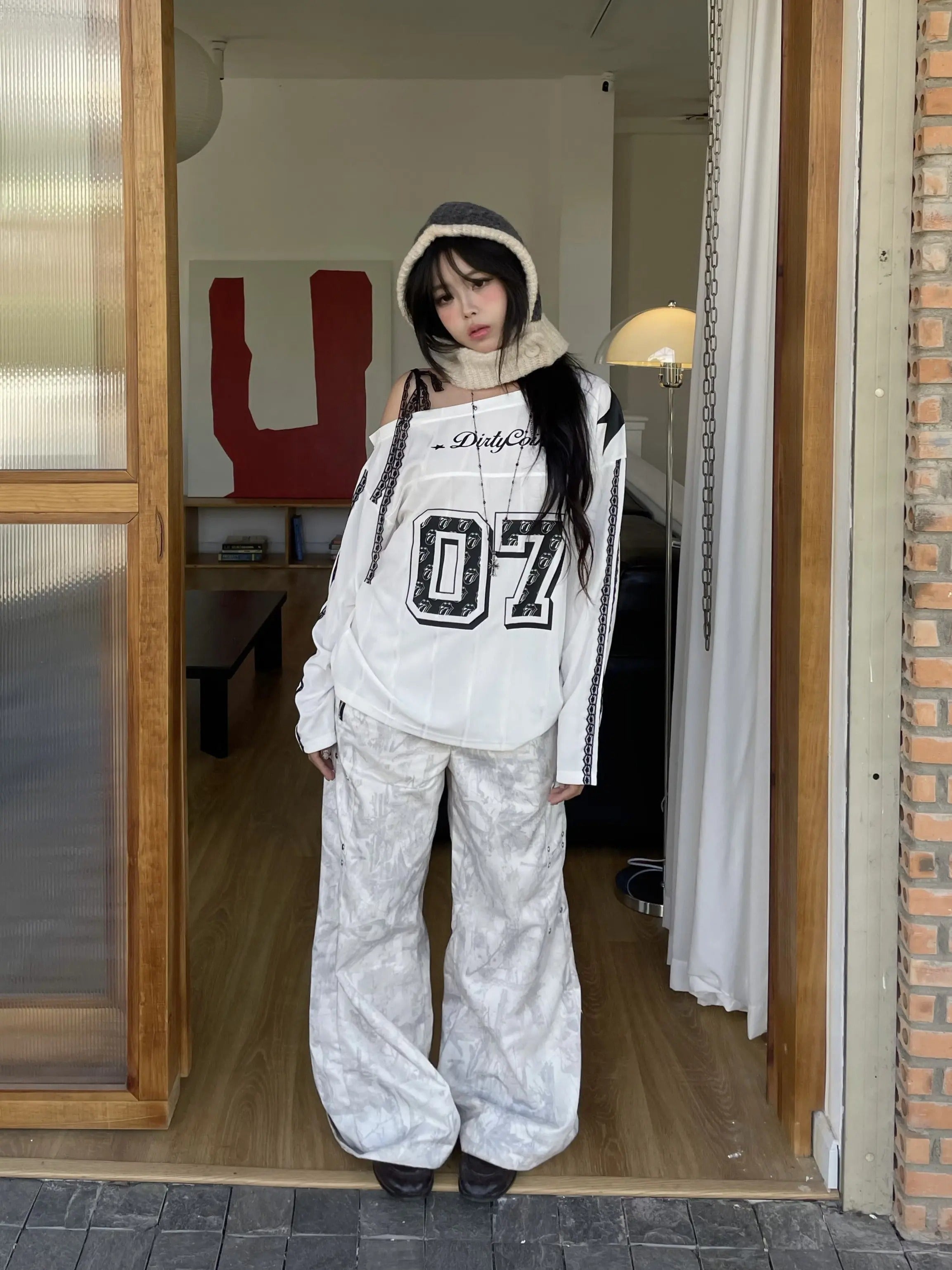 DCxRS Star 07 One Shoulder LS Jersey White