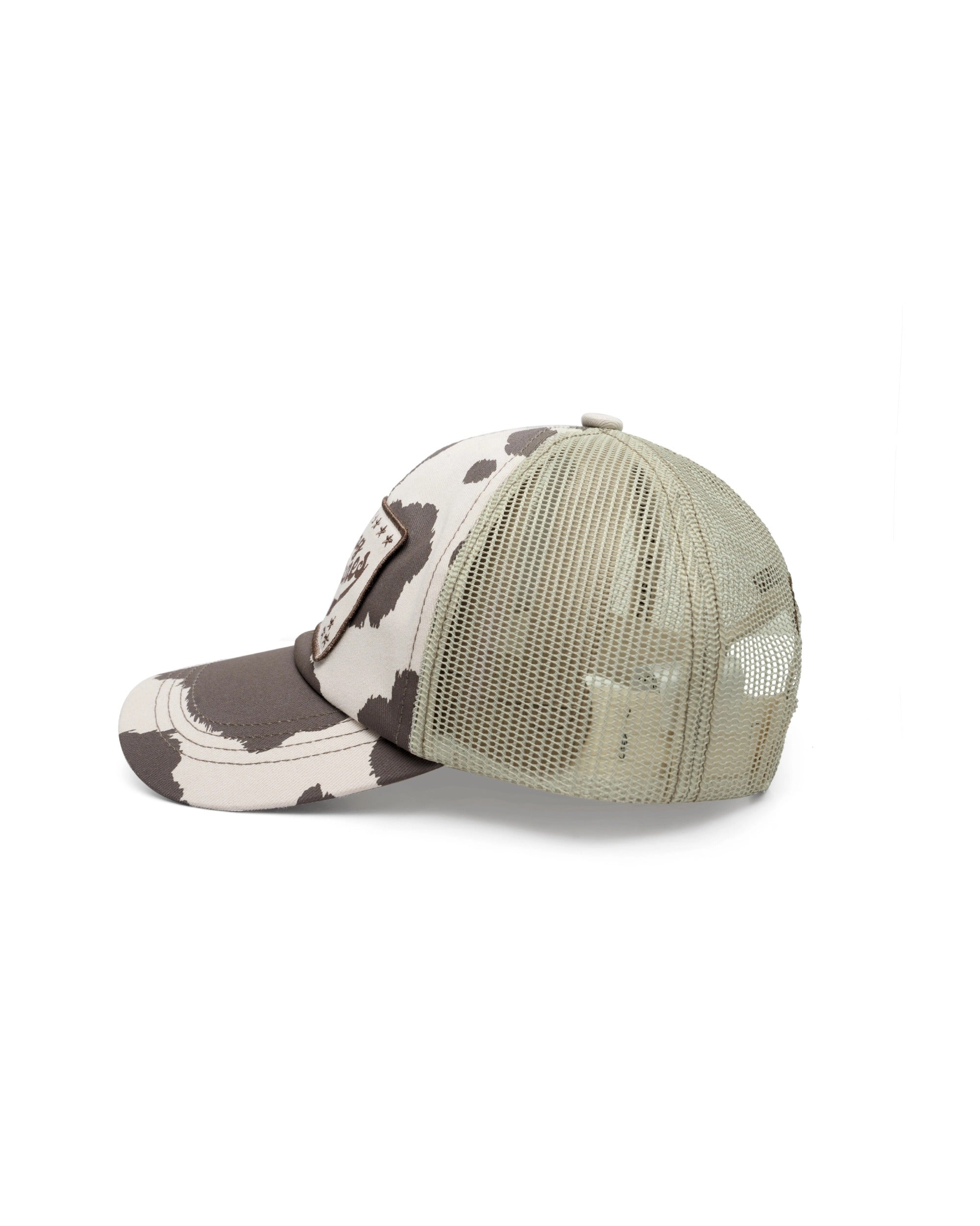 DCxRS Cow Printed Mesh Cap Begie