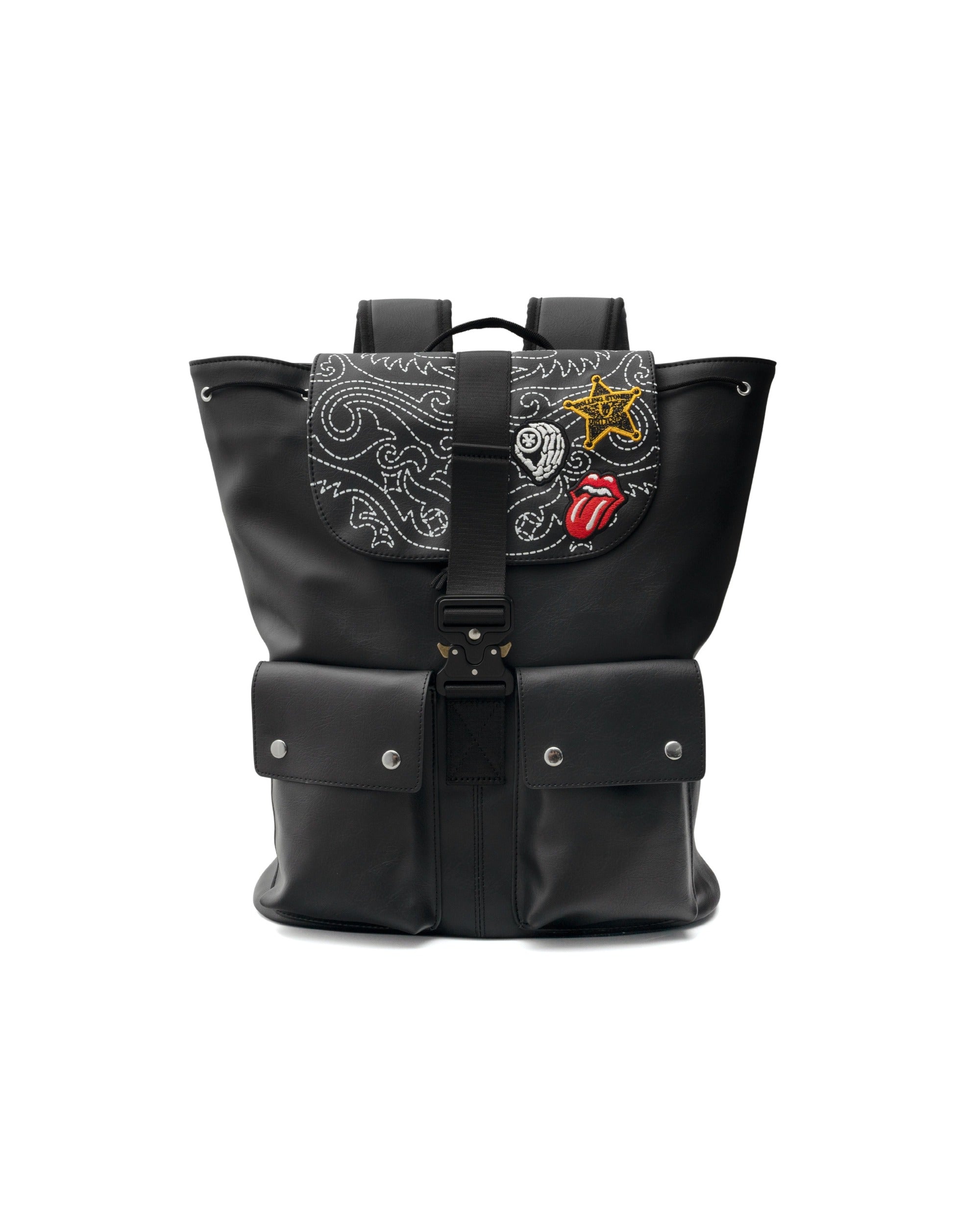DCxRS Paches Leaher Military Backpack
