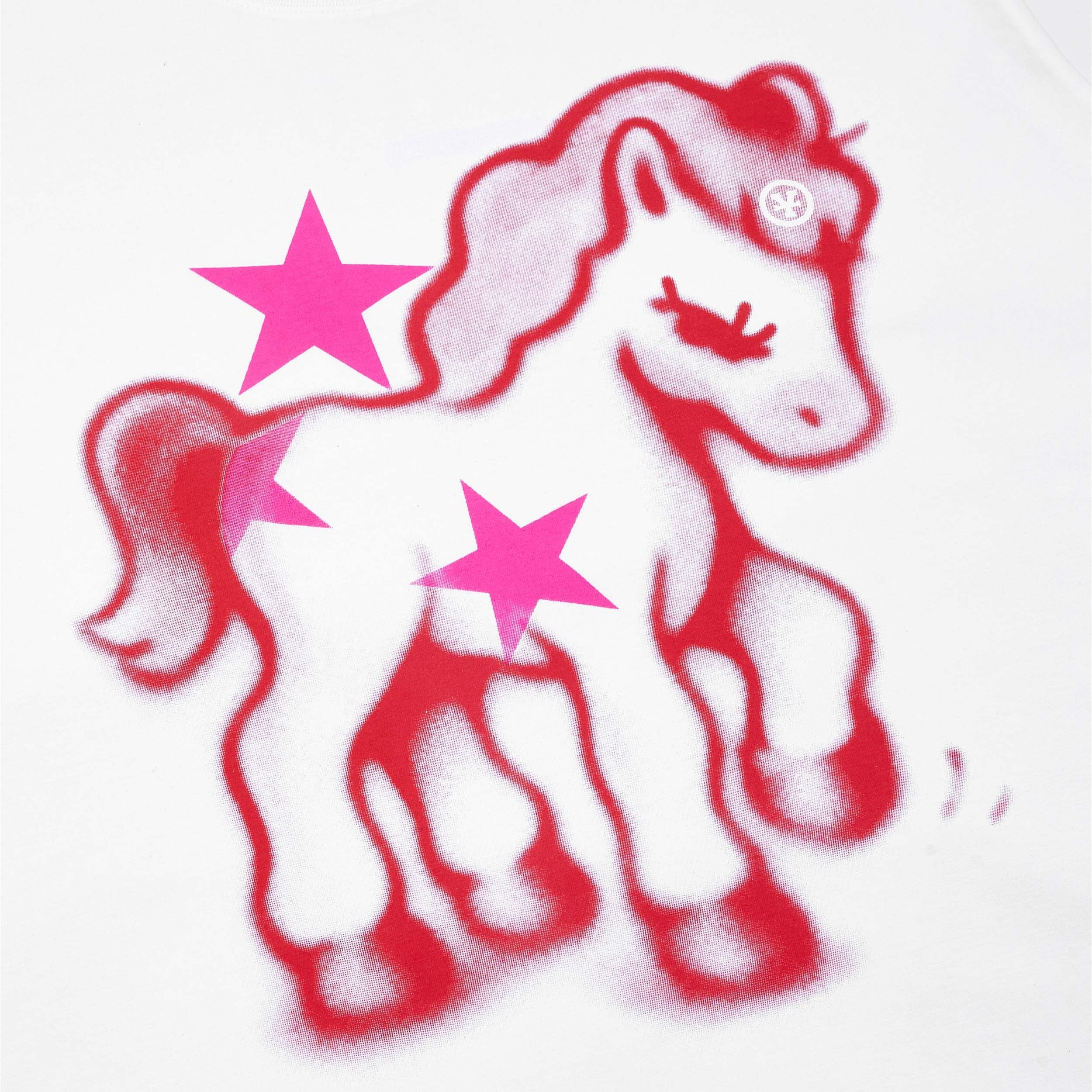 DirtyCoins Graffiti Pony Print T-shirt White