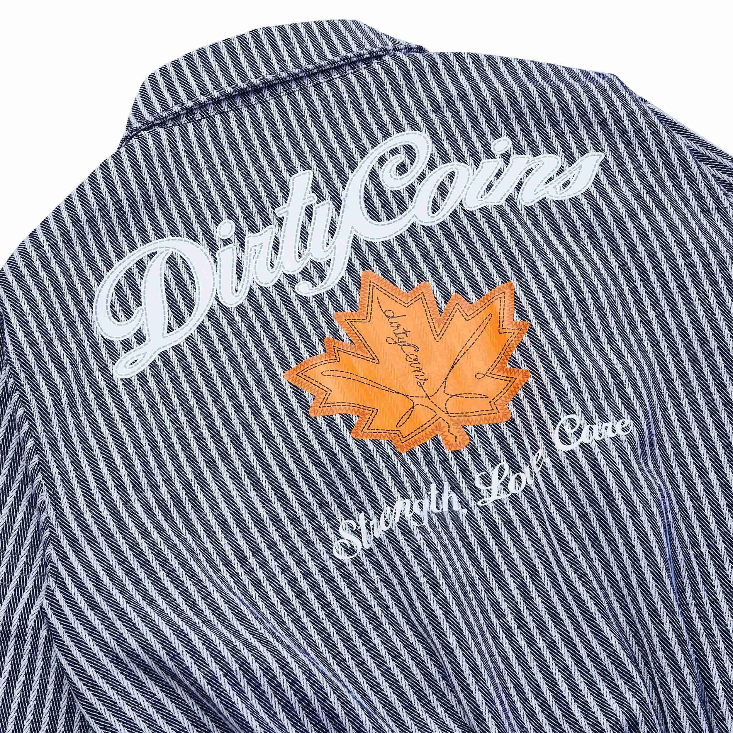 DirtyCoins Striped Maple Leaf Bomber