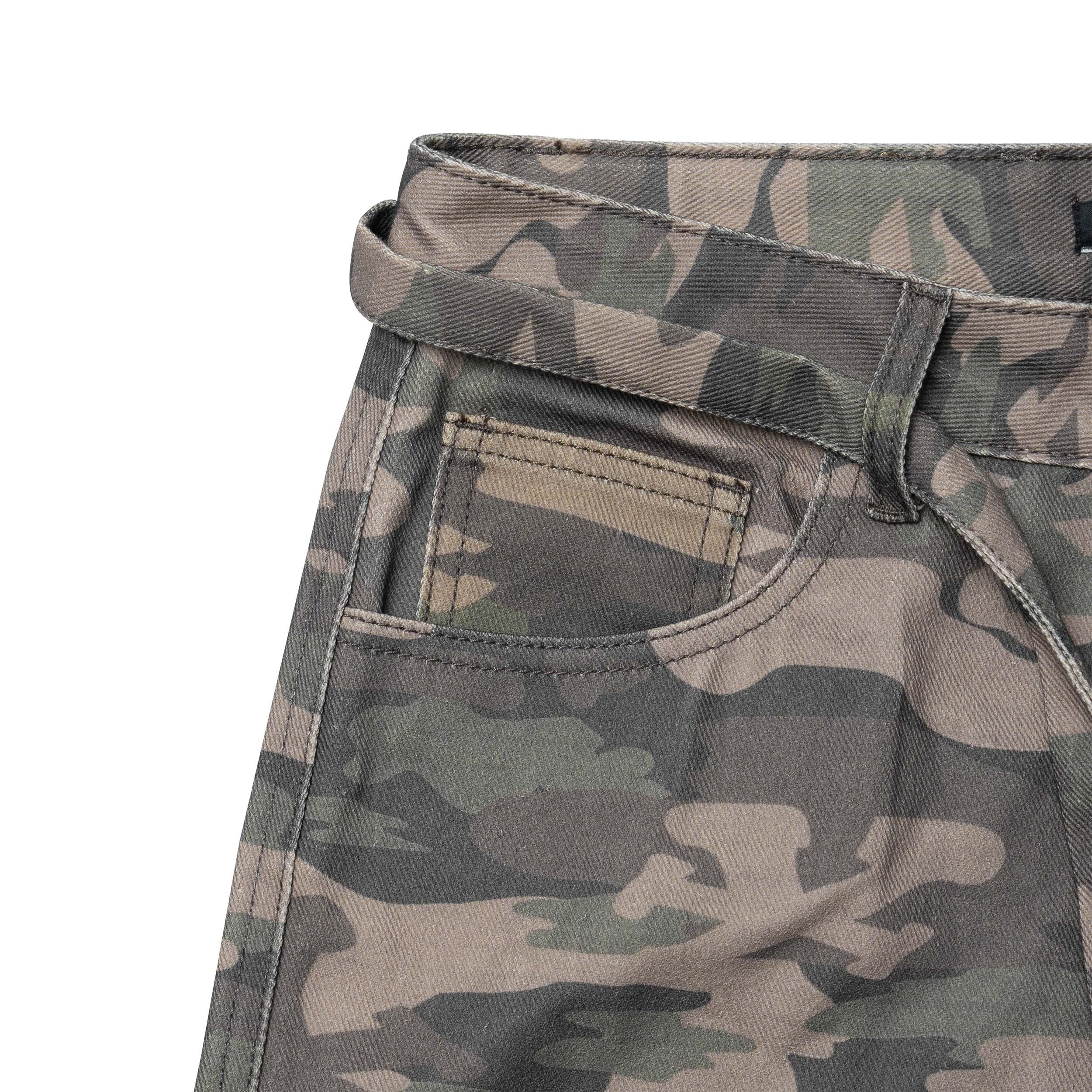 DirtyCoins Drawstring Camo Denim Cargo Shorts