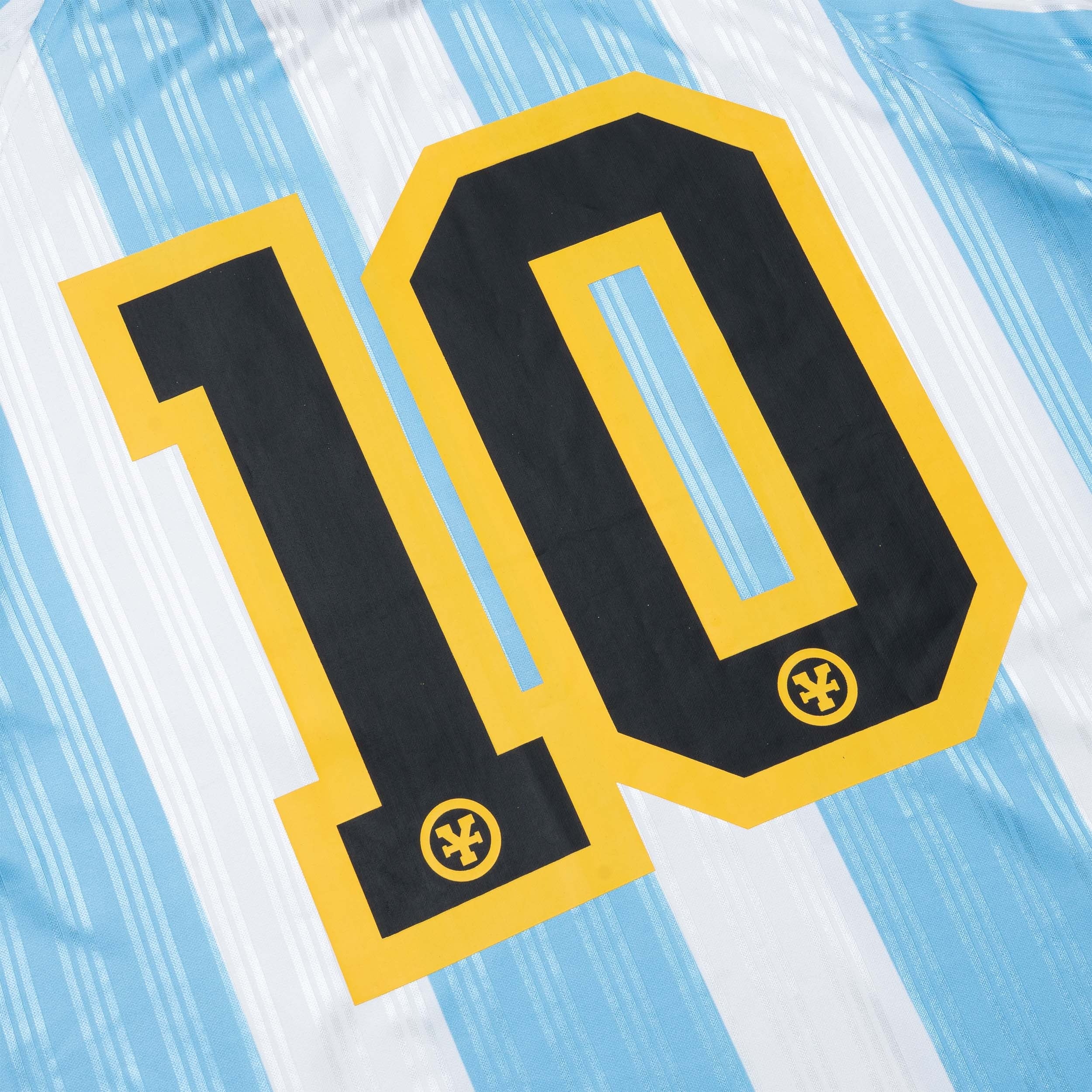 DirtyCoins Striped Soccer Jersey Baby Blue White
