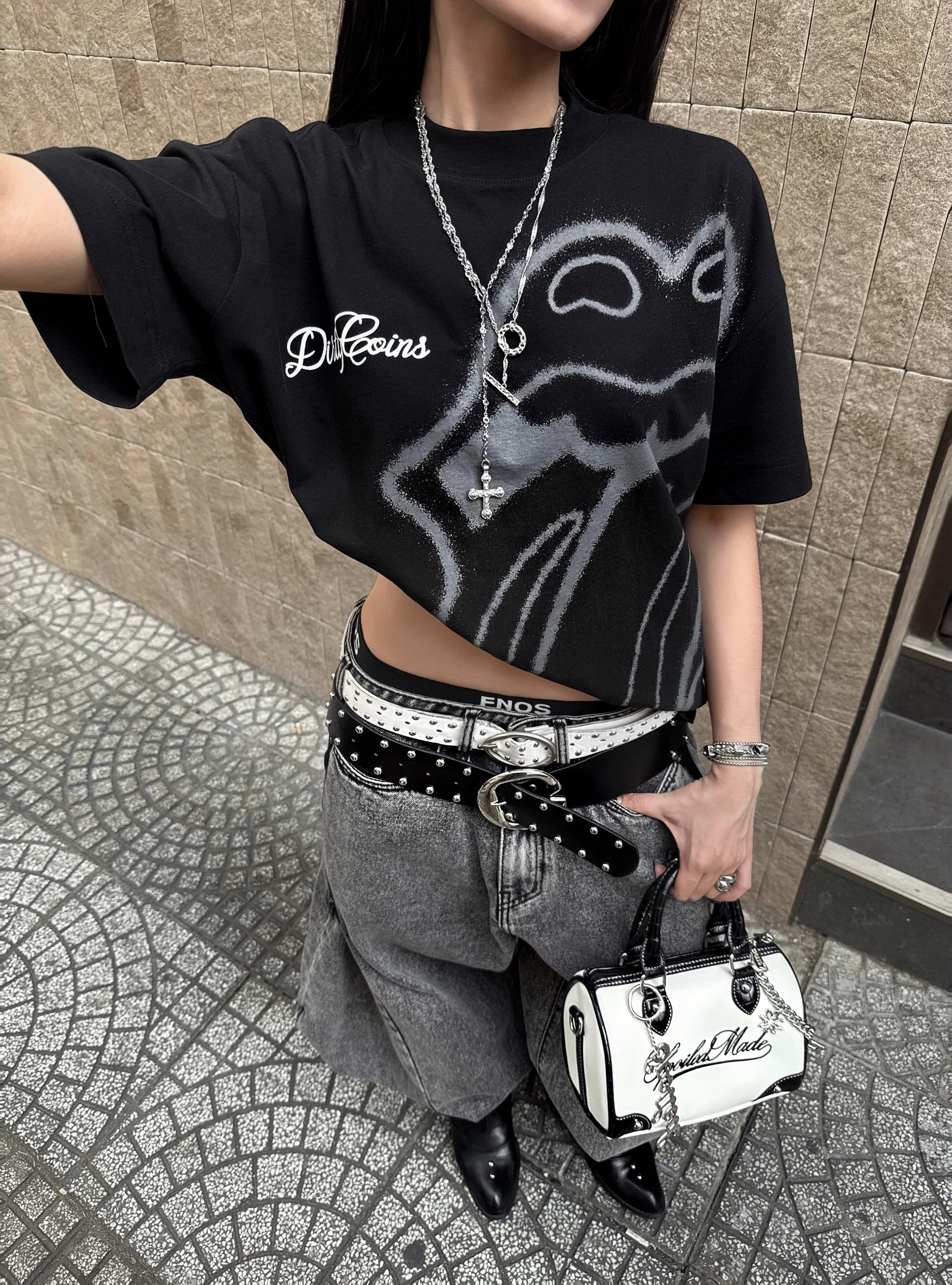 DCxRS Big Logo Print T-Shirt Black