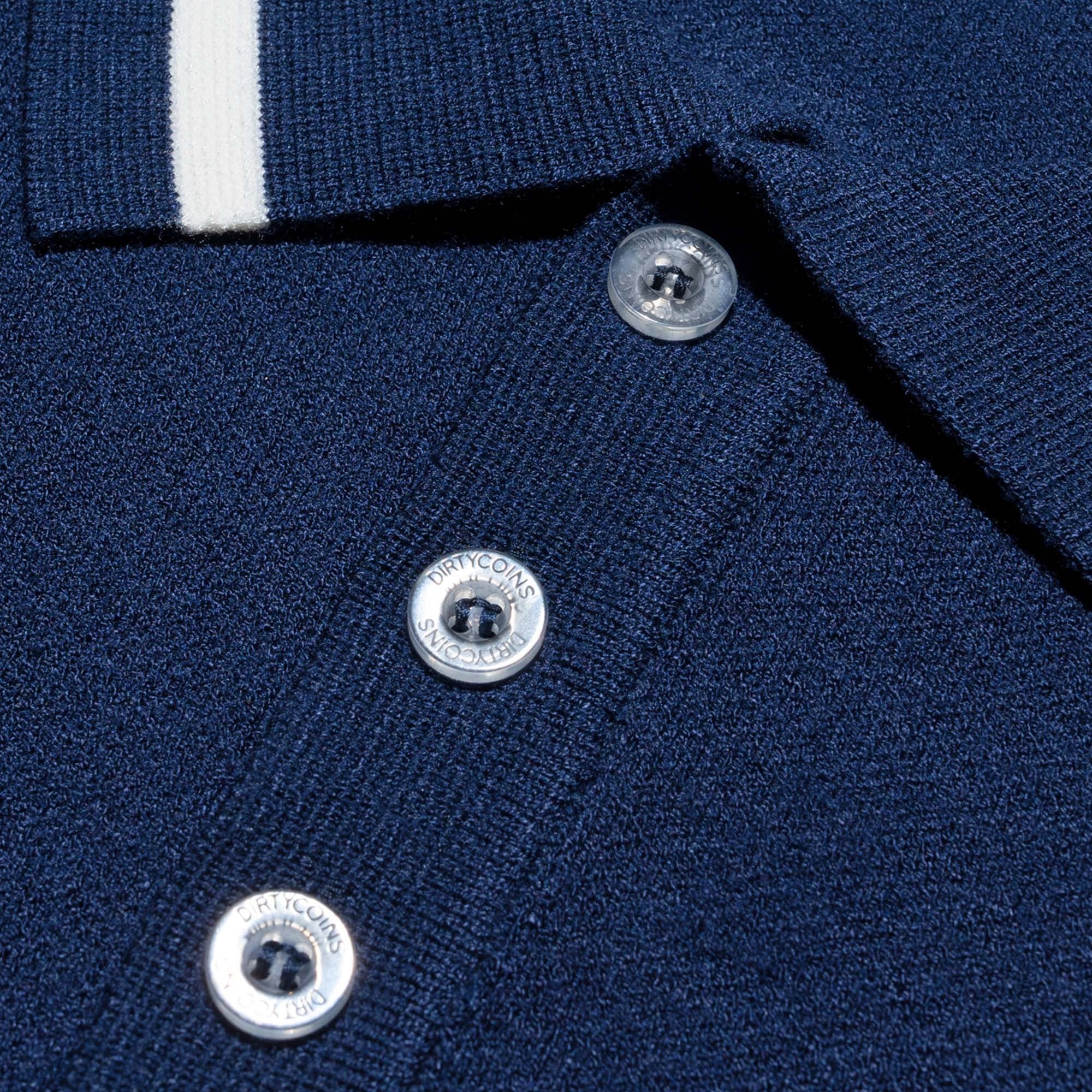 Knit Polo Premium Garment Navy Blue