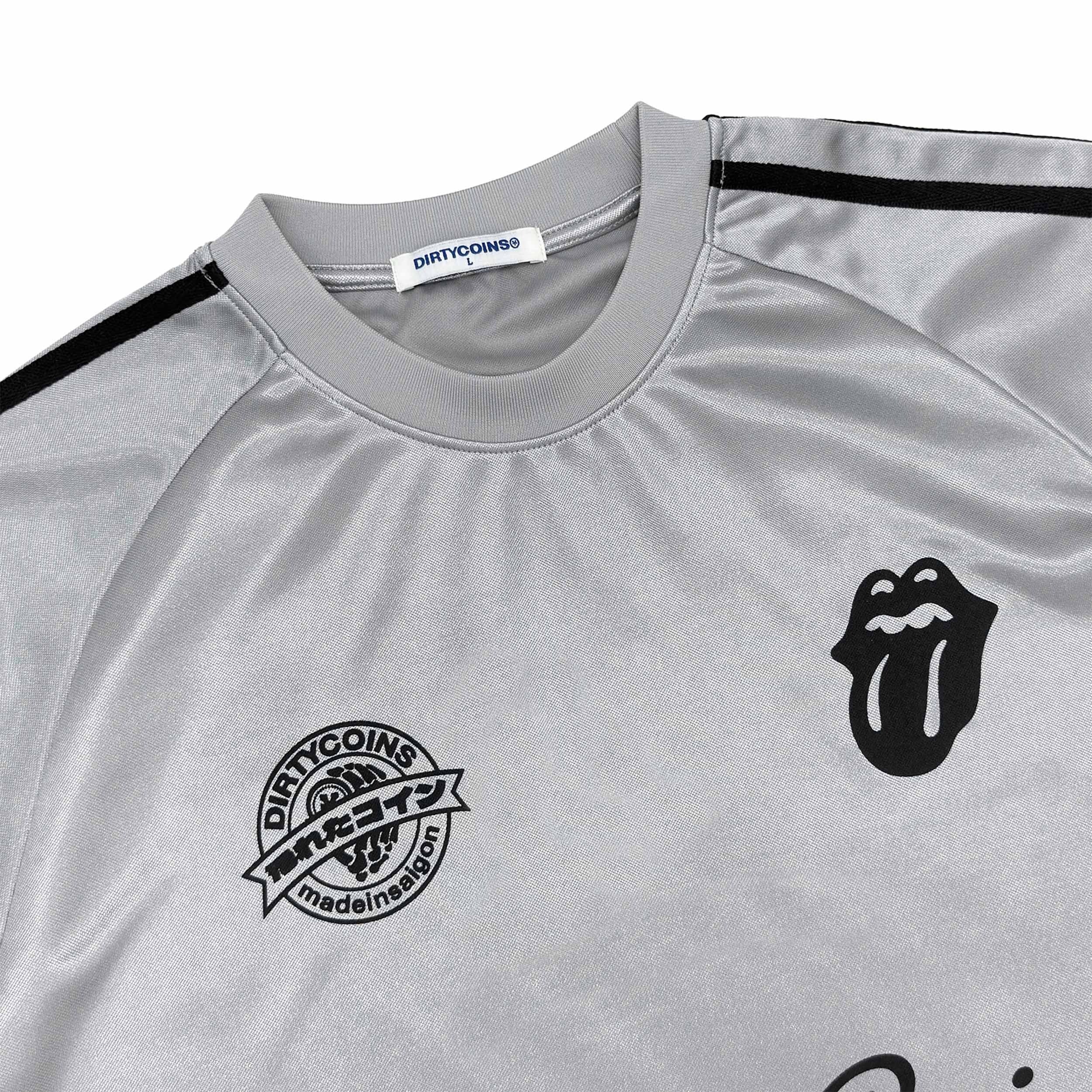 DCxRS Logo Glossy Soccer Jersey Grey