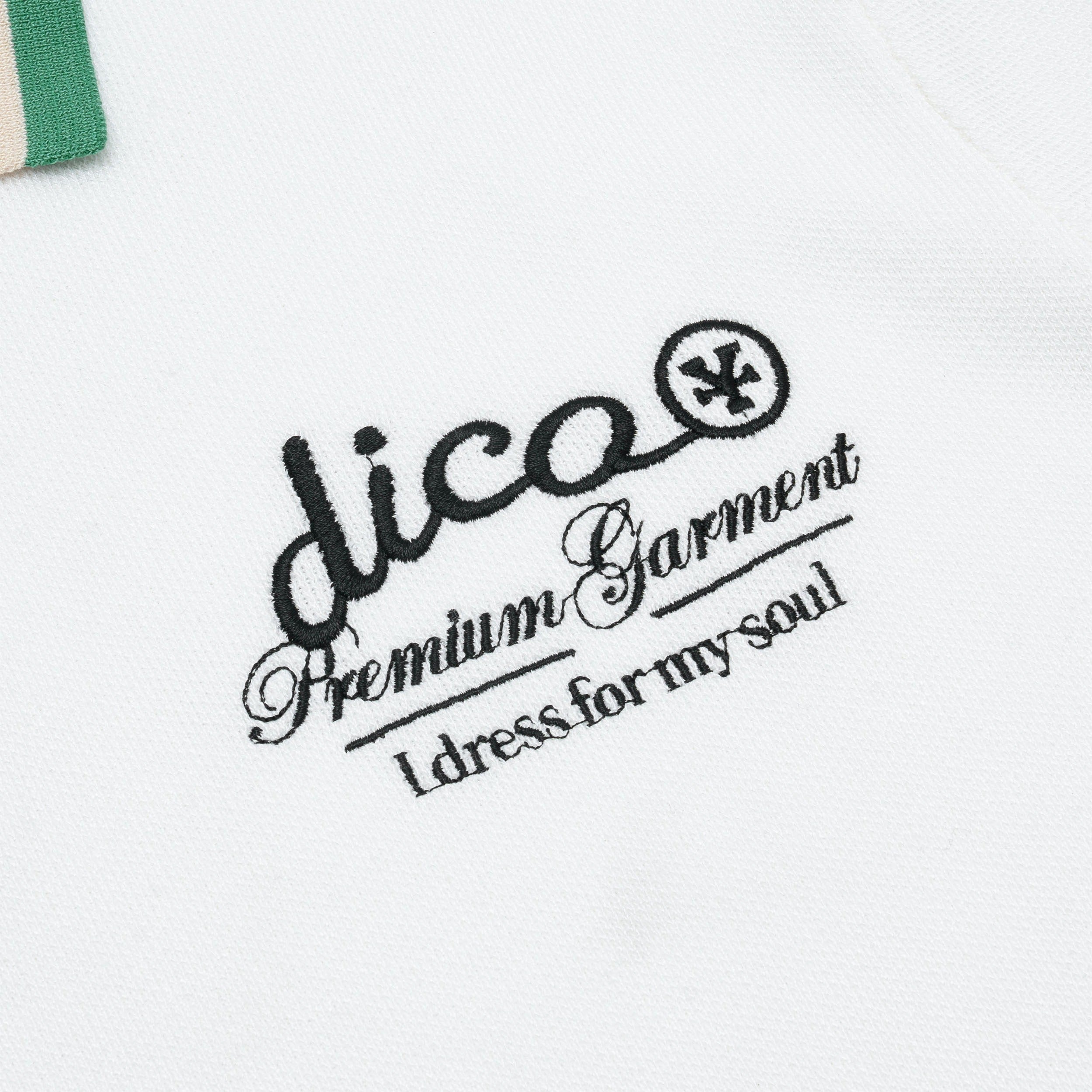 DirtyCoins Knit Polo Premium Garment White Green
