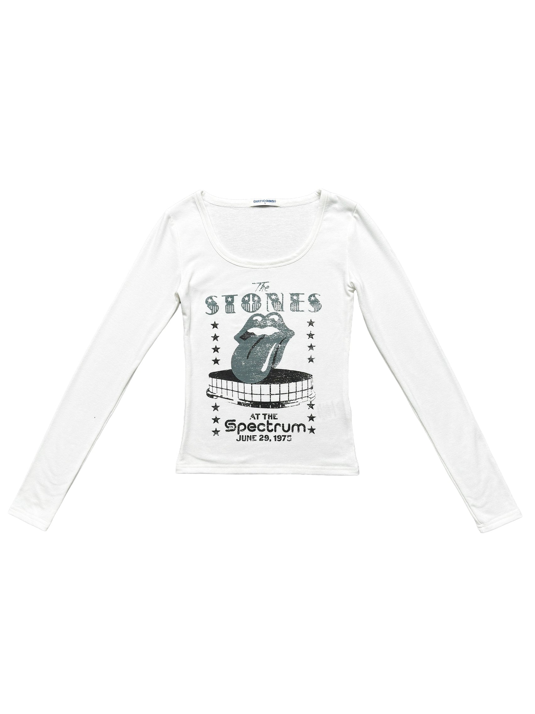 DCxRS Spectrum Night Fitted LS Baby Tee White