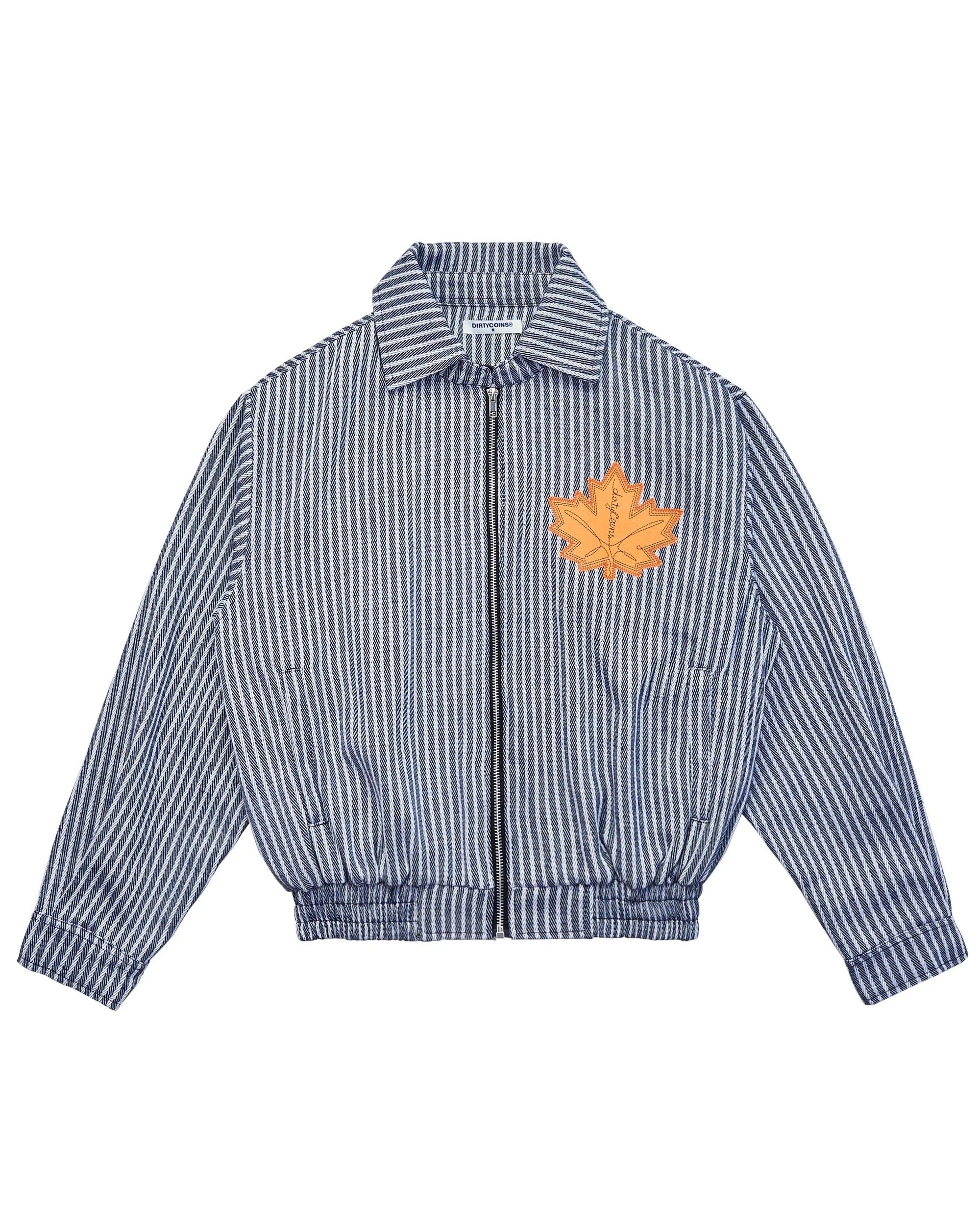 Combo Bomber Striped Maple Leaf Grey + Striped Maple Leaf Grey Short