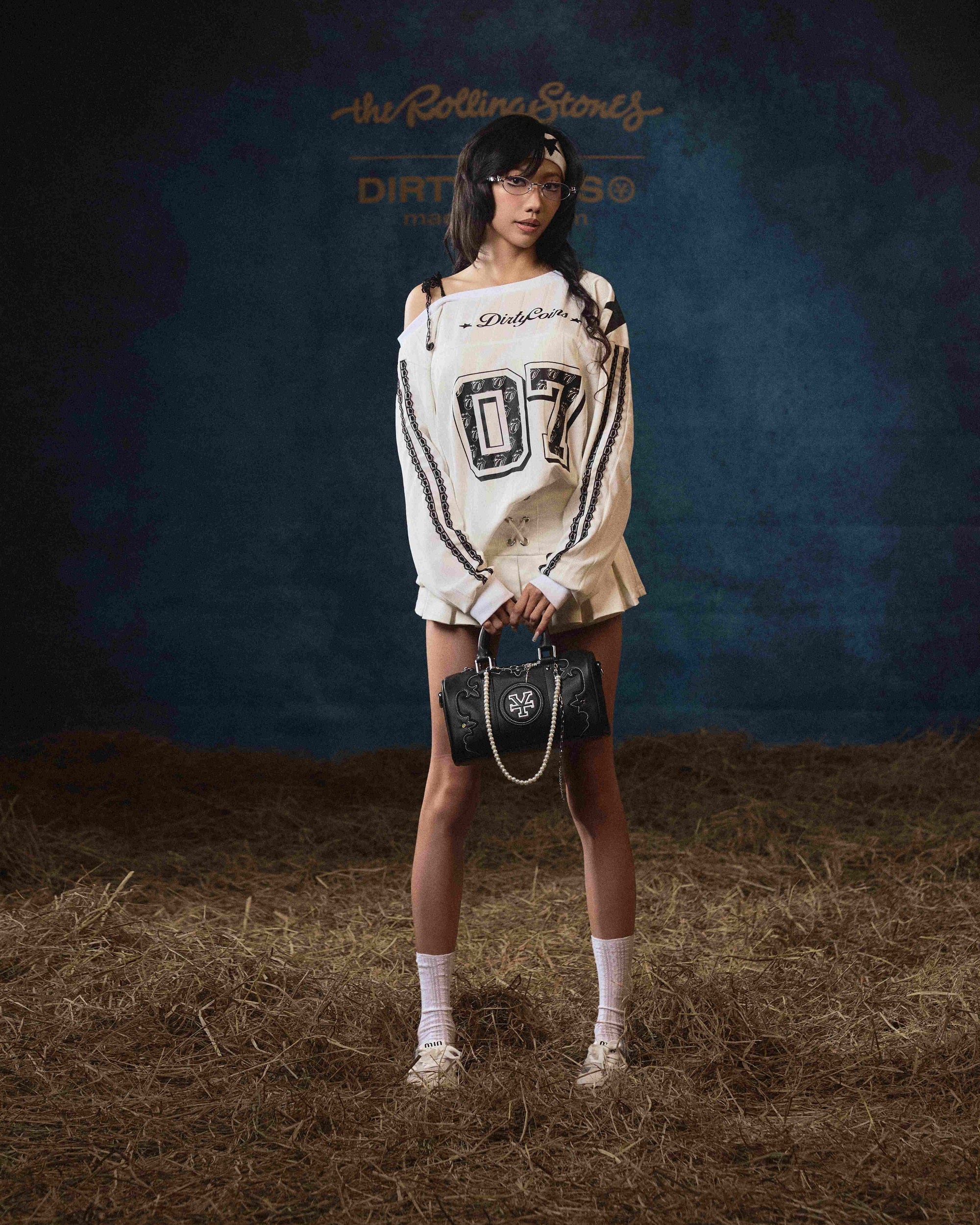 DCxRS Star 07 One Shoulder LS Jersey White