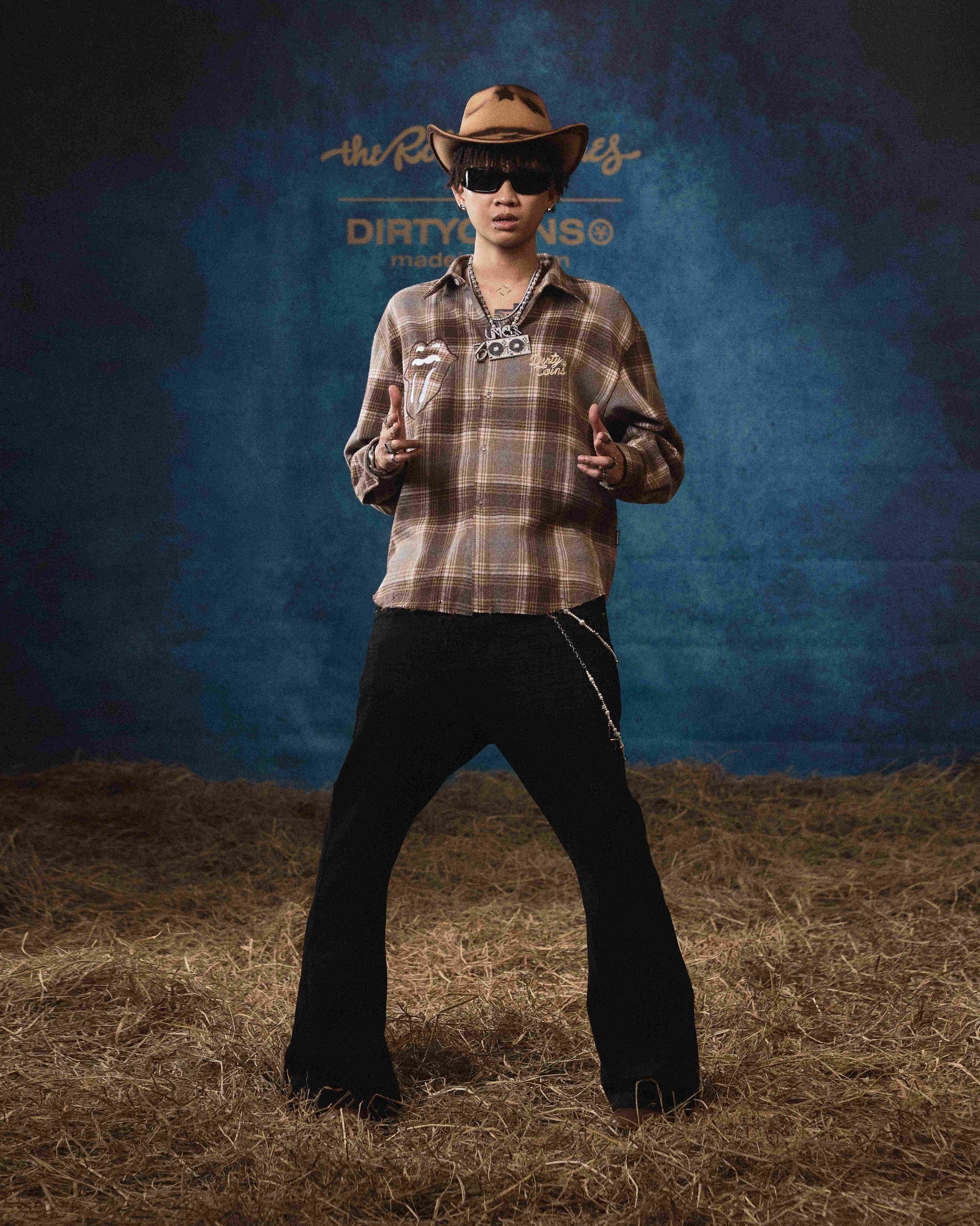 DCxRS Western Rivet Flannel Brown