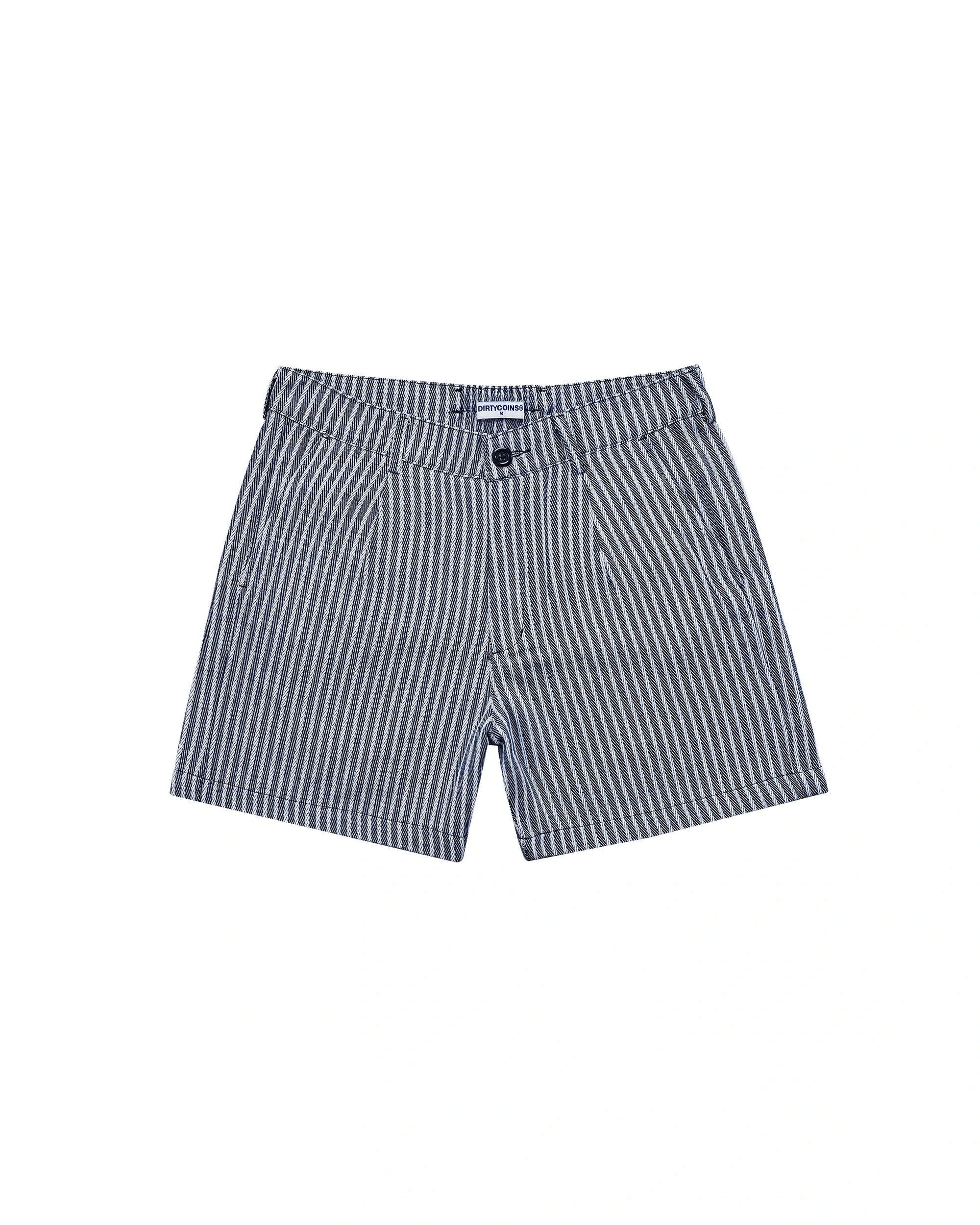 DirtyCoins Striped Maple Leaf Shorts