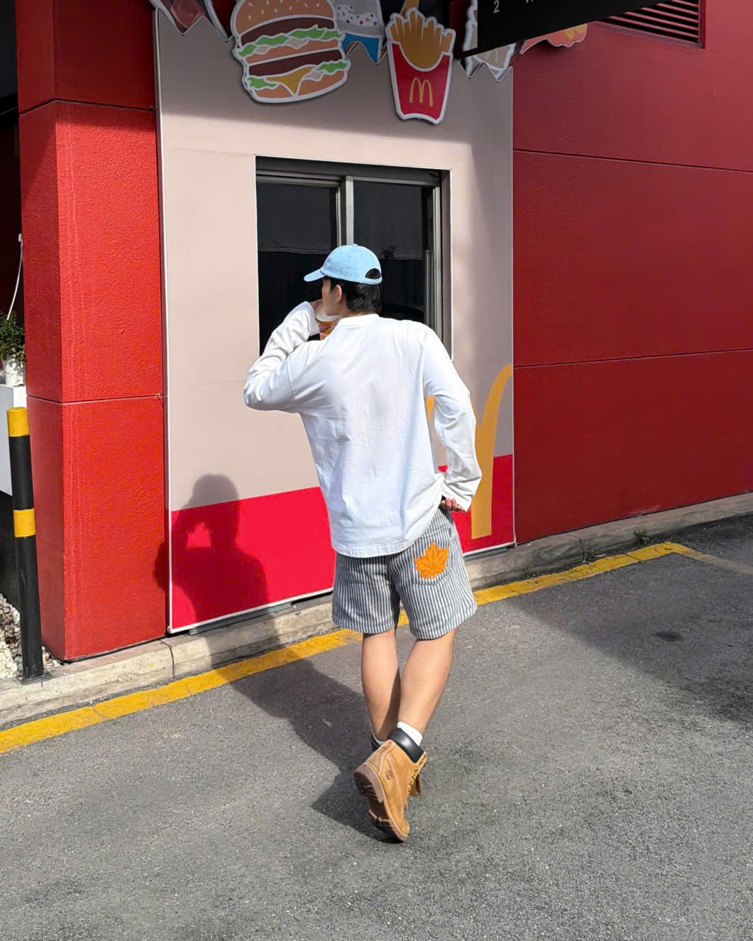 DirtyCoins Striped Maple Leaf Shorts