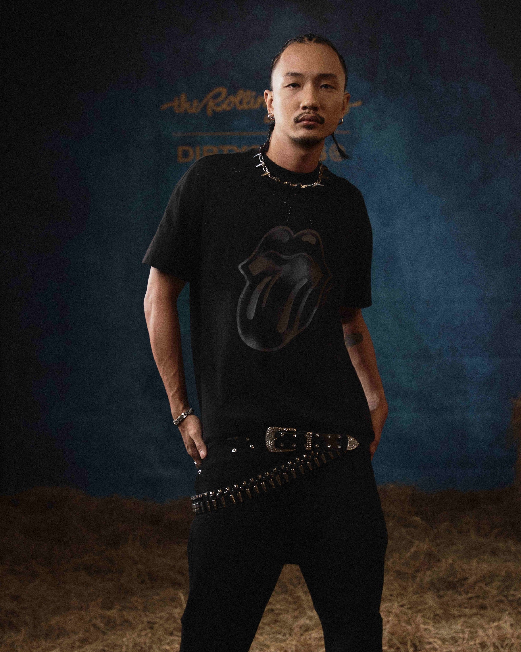 DCxRS Rhine Stones T-Shirt Black