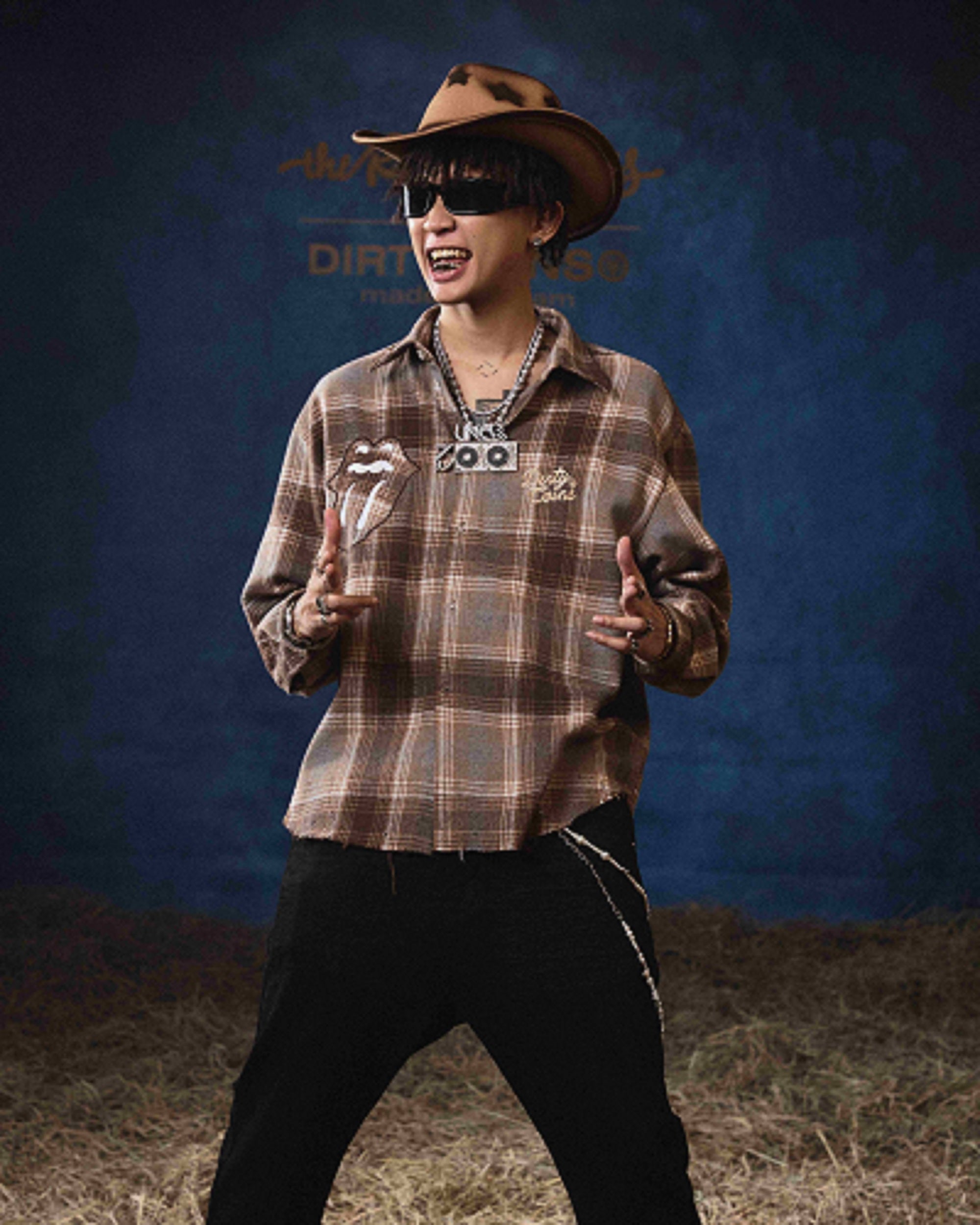 DCxRS Western Rivet Flannel Brown